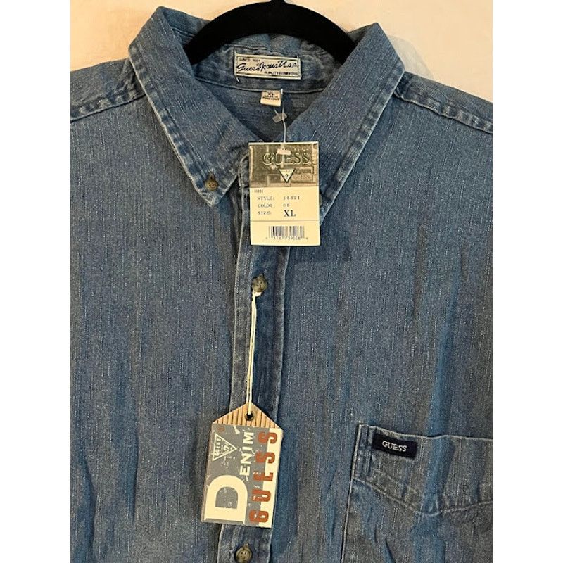 Guess Vintage NWT GUESS Jeans USA Shirt Mens Denim 80s Size XL Size US XL / EU 56 / 4 - 3 Thumbnail