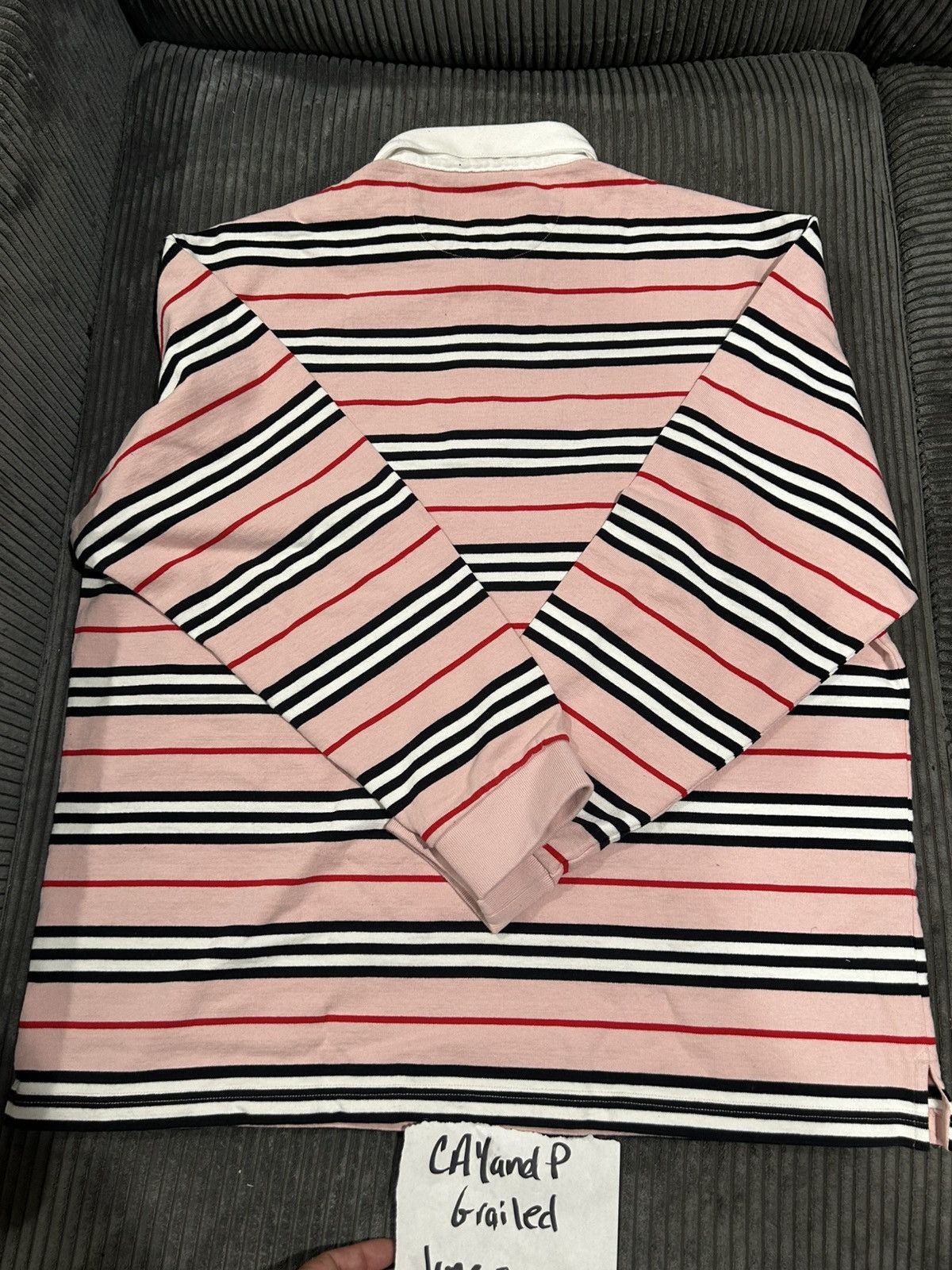 Burberry × Supreme Supreme Burberry pink rugby Size US XXL / EU 58 / 5 - 16 Thumbnail