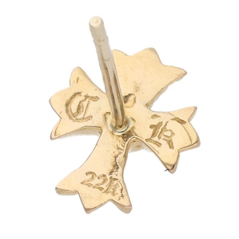 Chrome Hearts Chrome Hearts 22K Cross Stud Gold Earring Size ONE SIZE - 3 Thumbnail