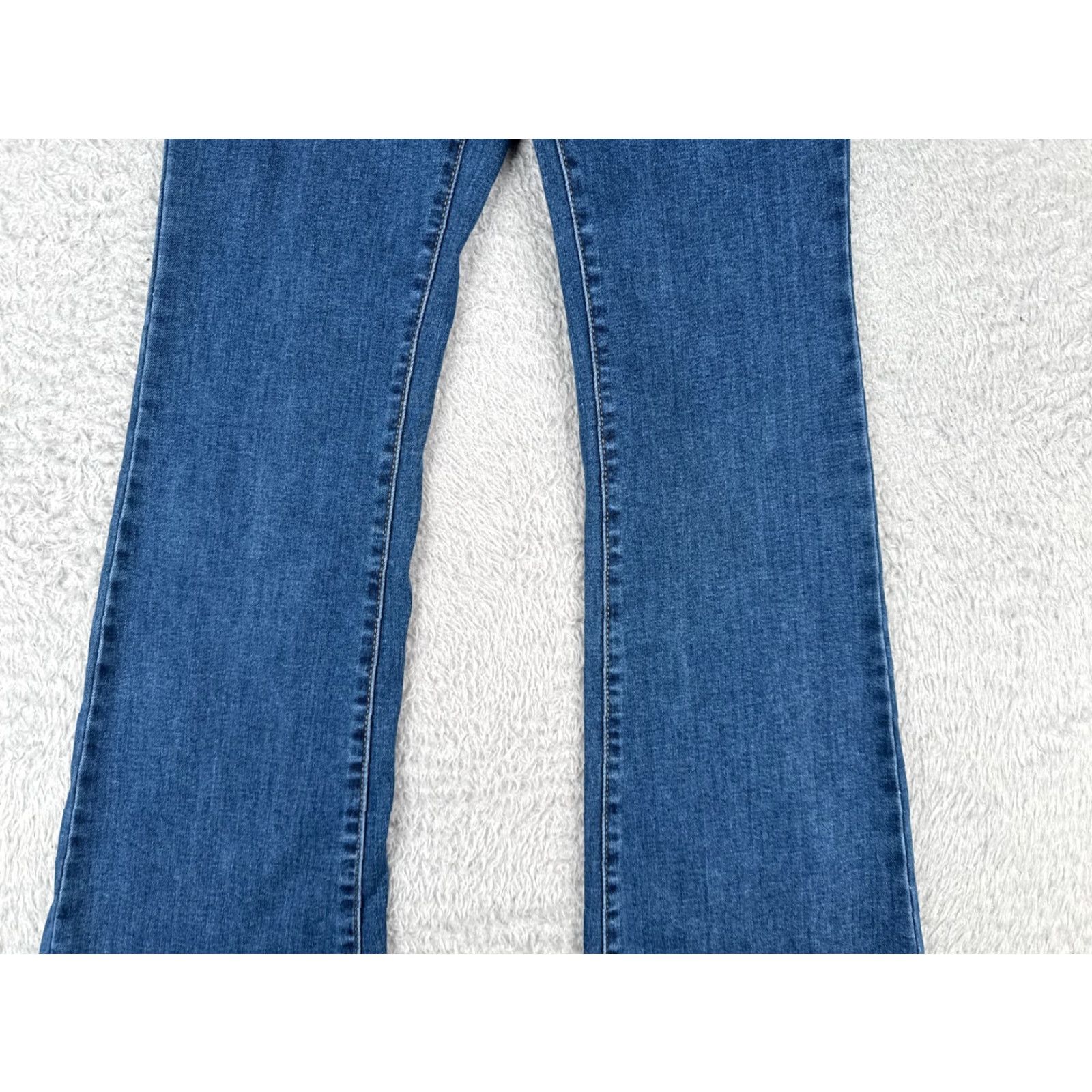 Vintage Refuge Jeans Women Regular Jeans 0 Blue Denim Cotton Blend Stretch Flared Low Rise 24x31 Size 25" / US 0 / IT 36 - 3 Thumbnail