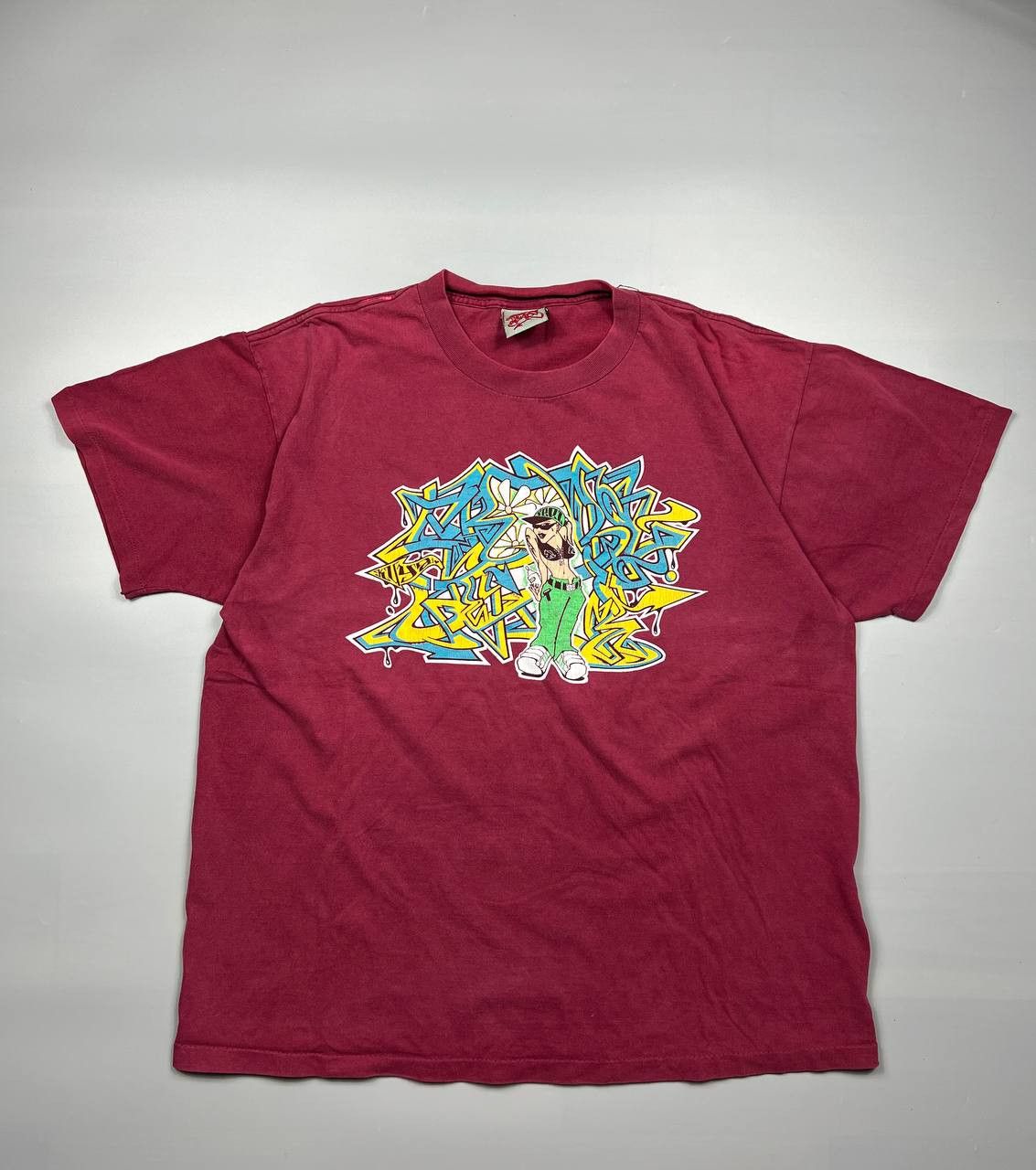 Vintage Vintage END RACISM Graphic T-Shirt Graffiti Artwork 90S Size US XL / EU 56 / 4 - 1 Thumbnail