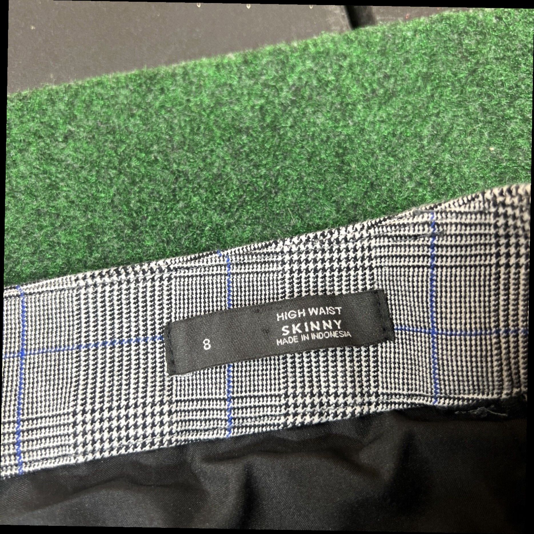 Ann Taylor LOFT Ann Taylor Womens Dress Pants Size 8 30x26 Gray Blue Striped Checkered Size 30" / US 8 / IT 44 - 6 Thumbnail