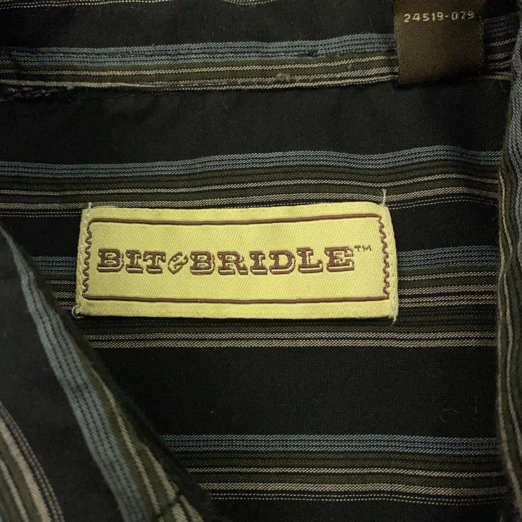 Vintage VINTAGE Bit & Bridle Western Shirt Mens L Black Striped Pearl Snap Cowboy Size US L / EU 52-54 / 3 - 7 Thumbnail