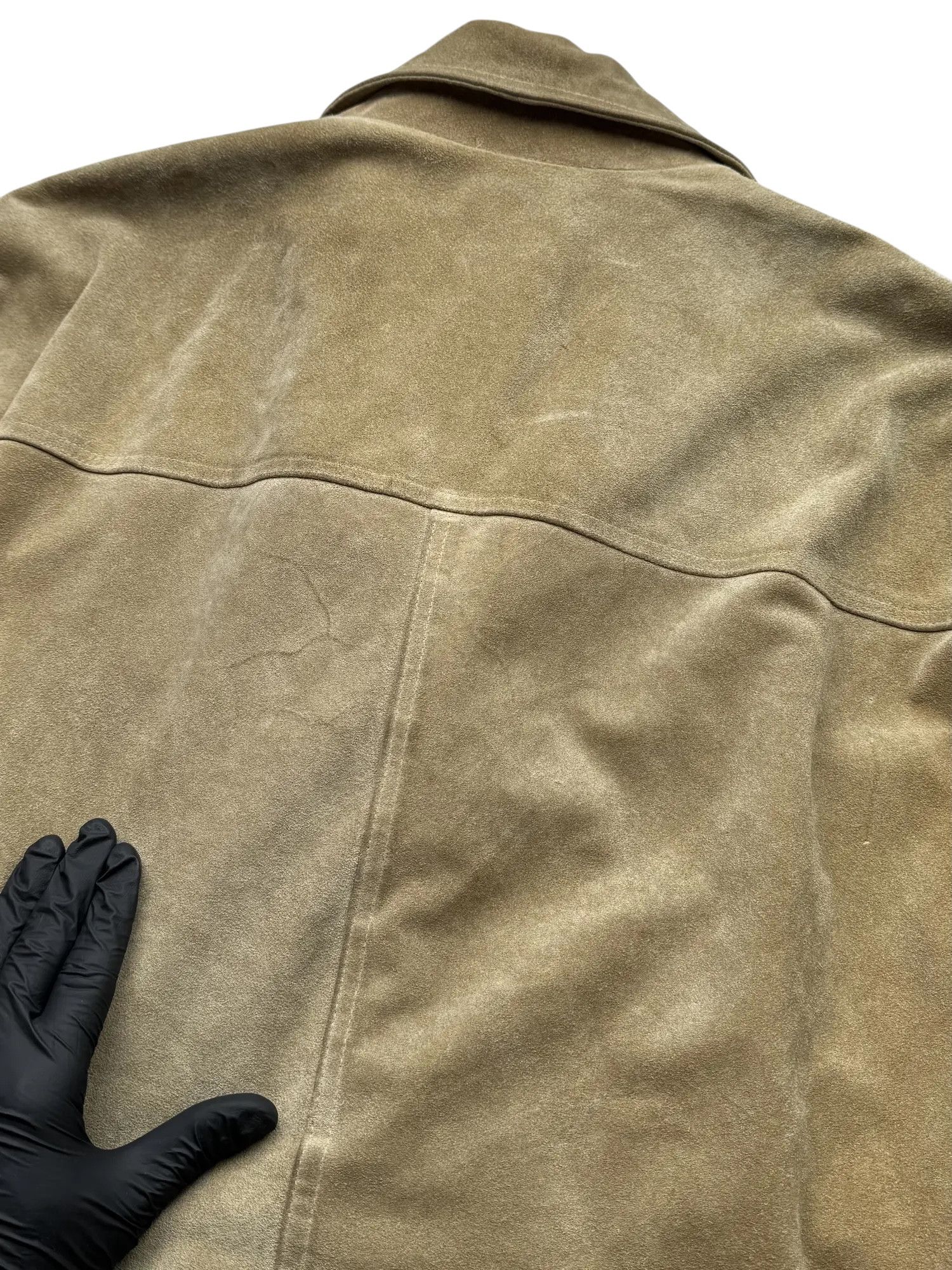 Vintage Washed Time Suede Bomber Jacket From The 80s(V387) Size US XL / EU 56 / 4 - 14 Thumbnail