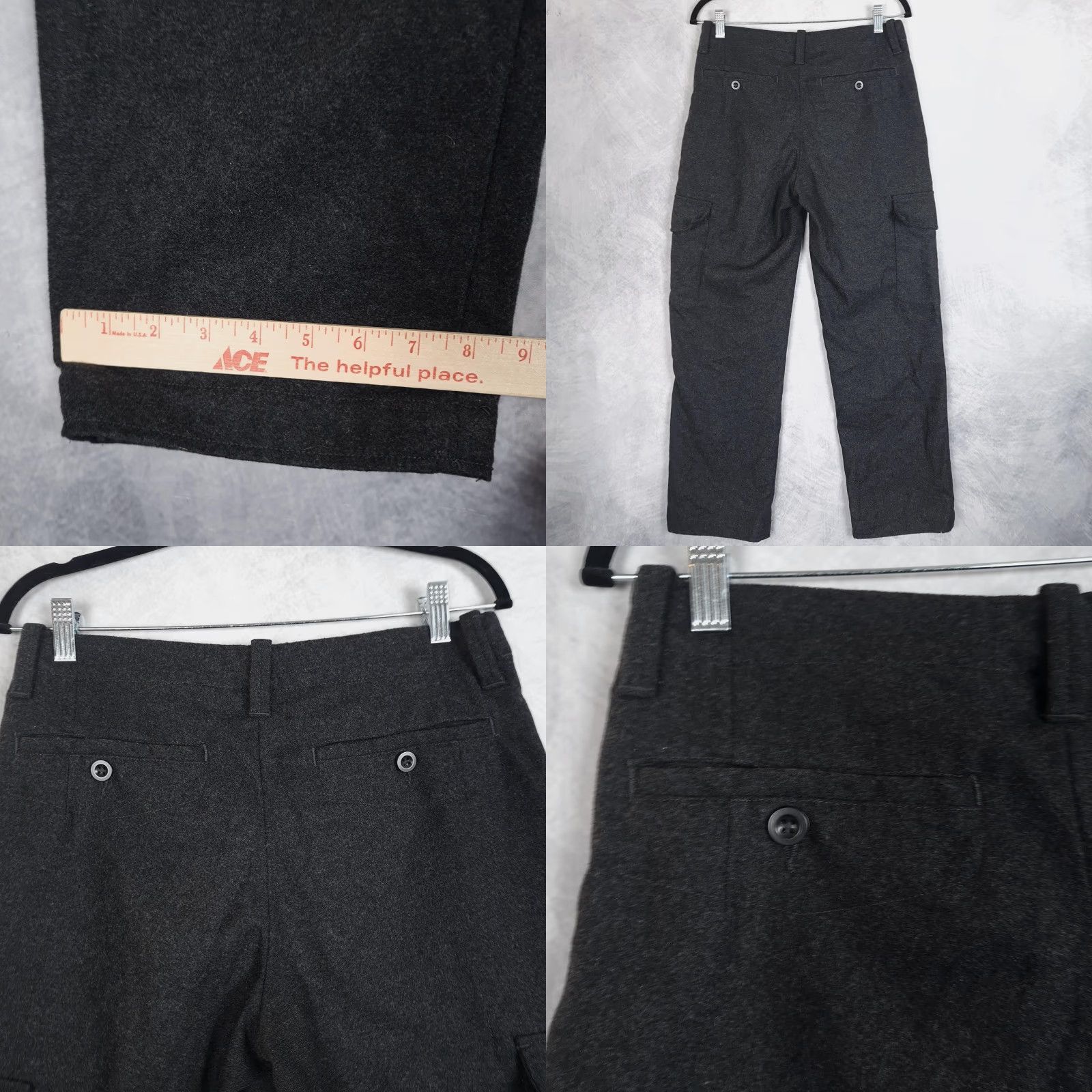 Gap VINTAGE Gap Wool Cargo Pants Mens 30 Gray Straight Leg Utility Military Workwear Size US 30 / EU 46 - 9 Thumbnail
