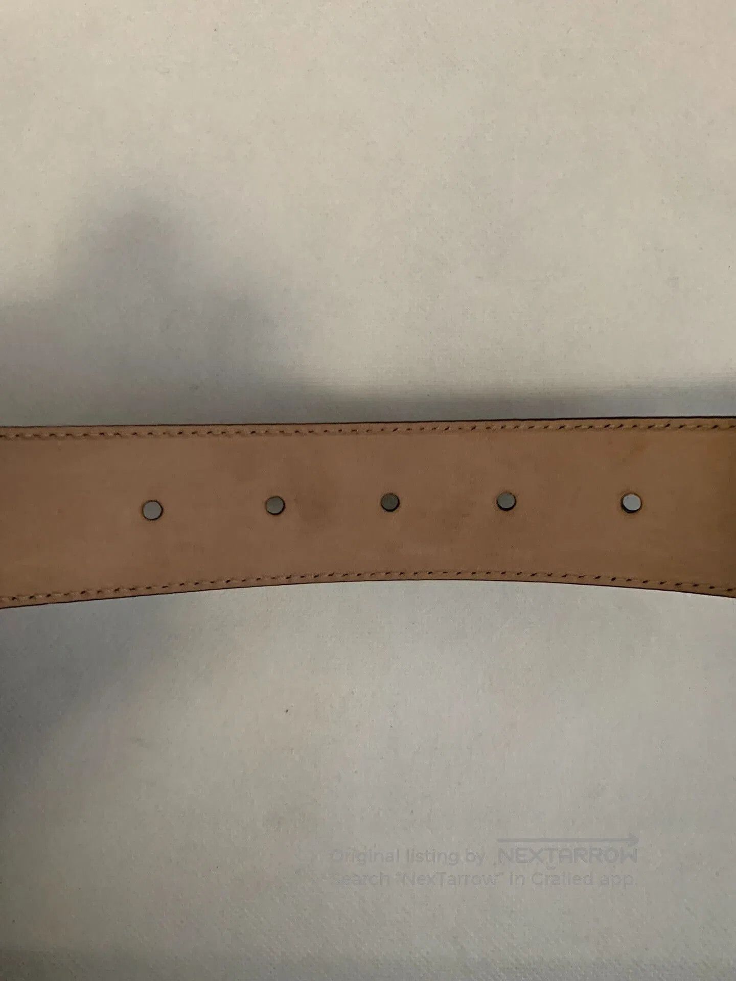 Gucci Gucci Dark Blue Leather Belt. Size ONE SIZE - 6 Thumbnail