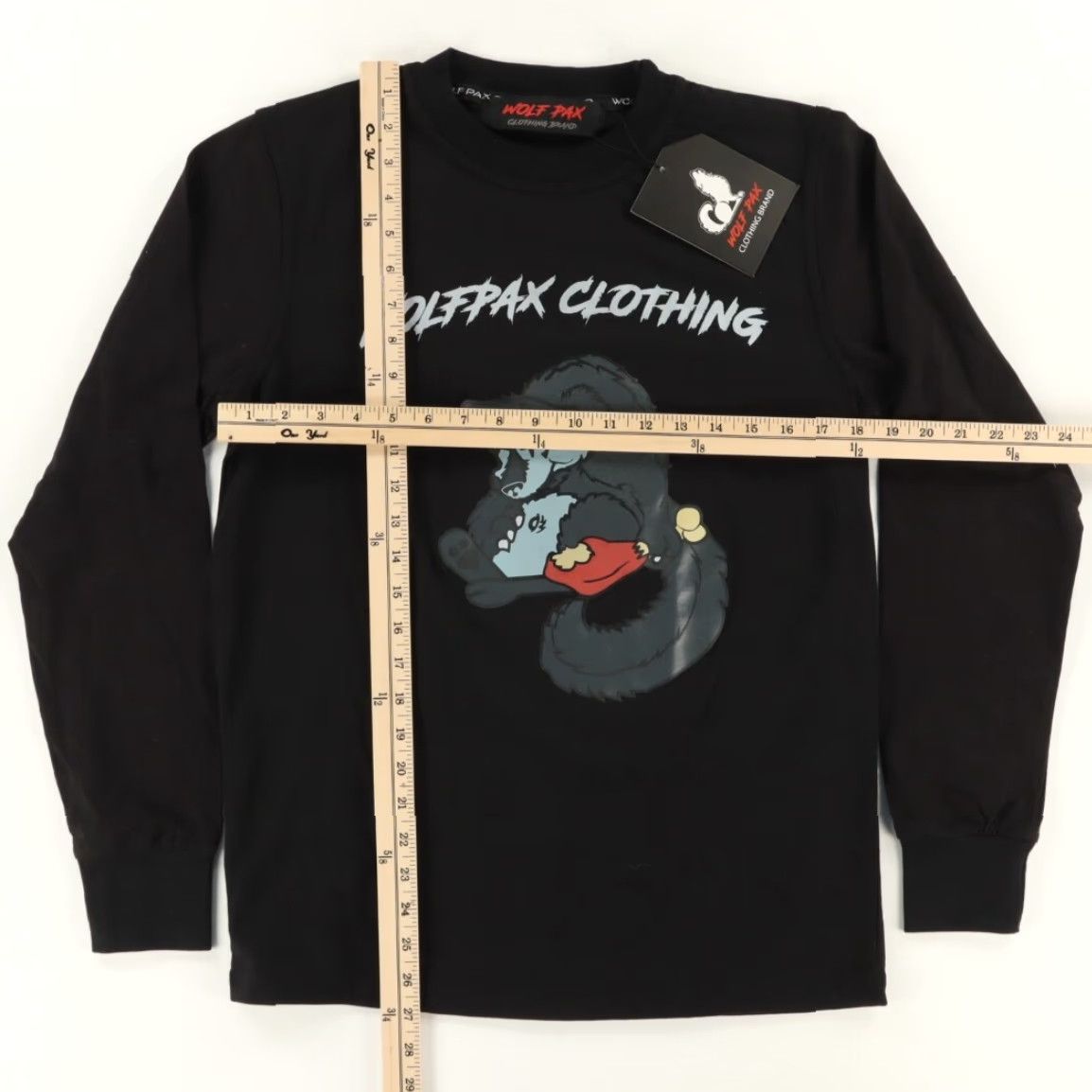 Vintage VINTAGE Wolf Pax Eat or Get Ate Solid Long Sleeve T-Shirt Black Men's S Size US S / EU 44-46 / 1 - 3 Thumbnail