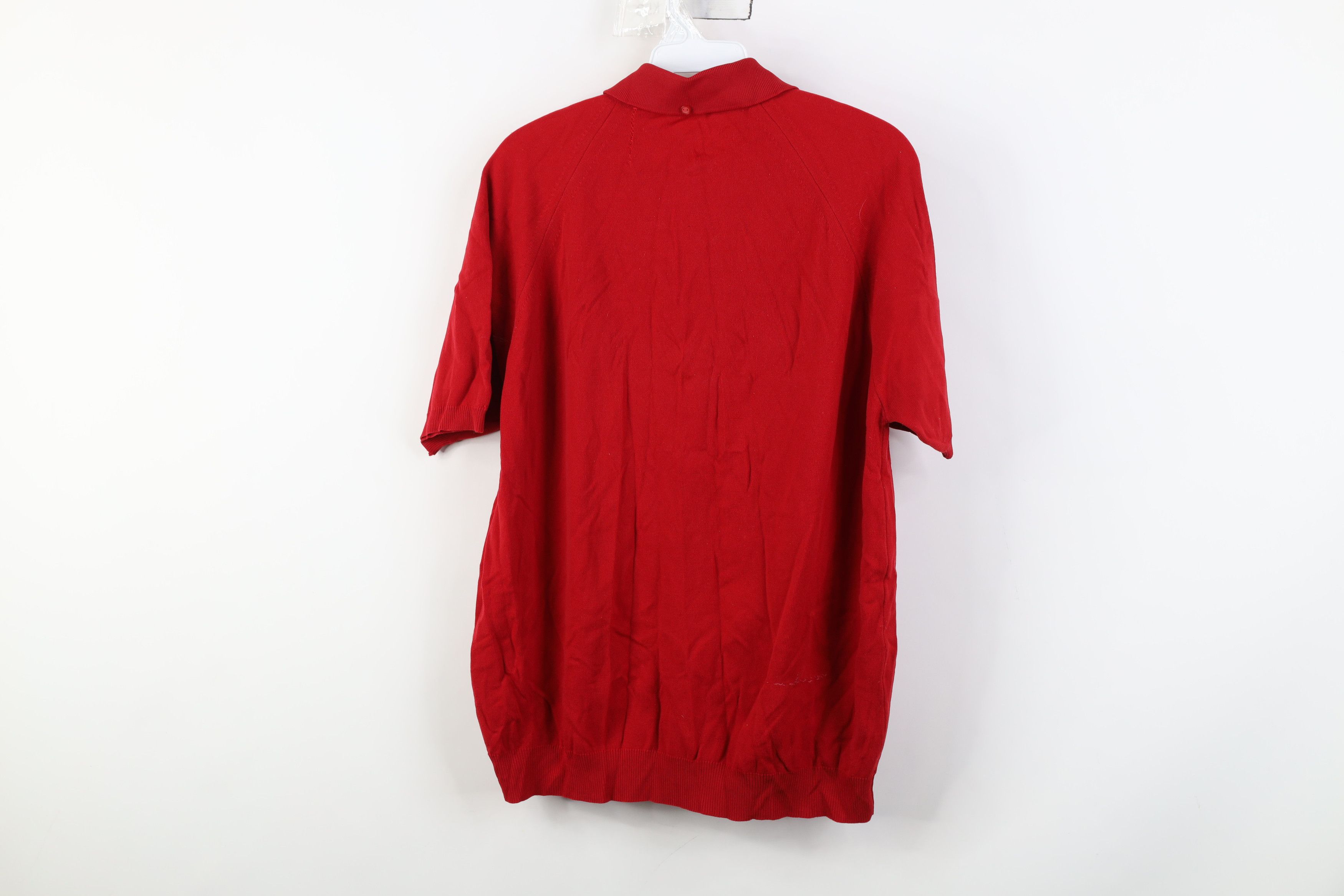 Vintage Vintage 50s 60s Streetwear Knit Collared Pullover Polo Red Size US L / EU 52-54 / 3 - 12 Thumbnail