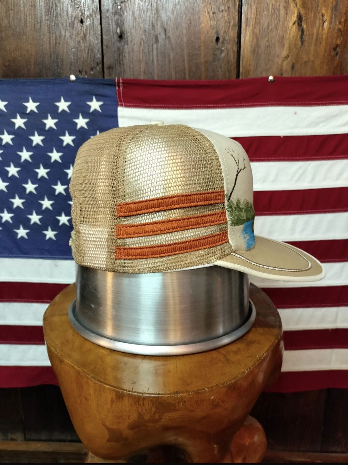 Vintage Vintage Fisherman Strapback Hat Trucker Cap Size ONE SIZE - 2 Thumbnail
