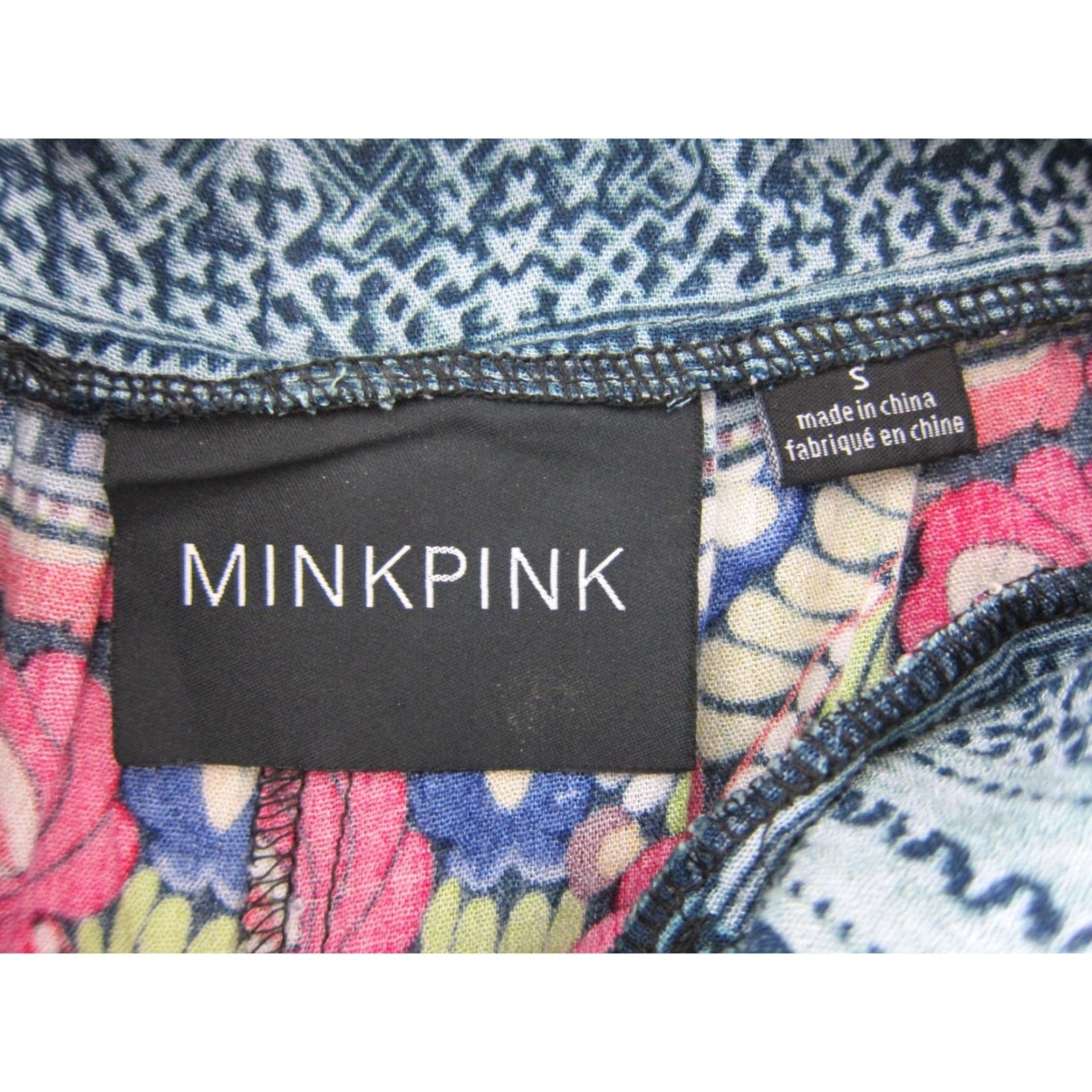 MINKPINK MINKPINK Romper Jumpsuit Sleeveless Floral Pocket Shorts Rayon S Red Women Short Dress Size 28" / US 6 / IT 42 - 3 Thumbnail
