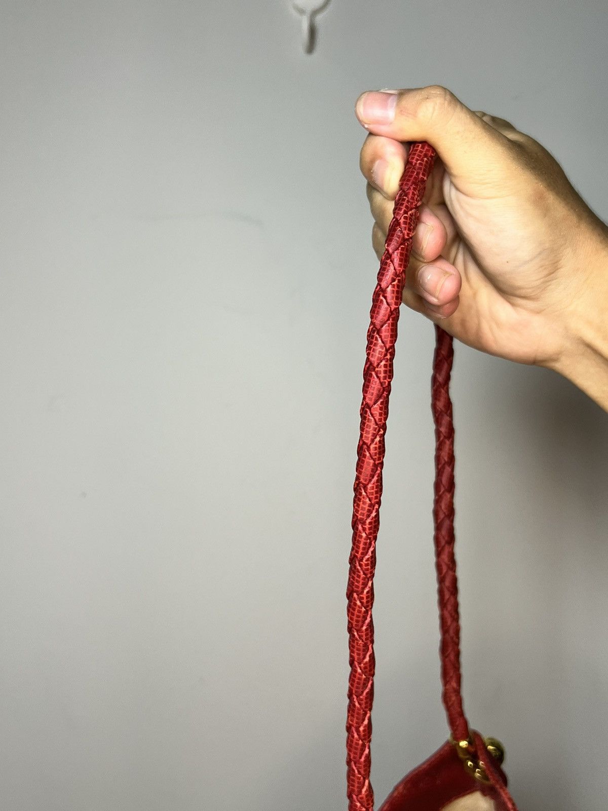 Bottega Veneta Bottega Veneta Red Leather Braided Strap Size ONE SIZE - 6 Thumbnail