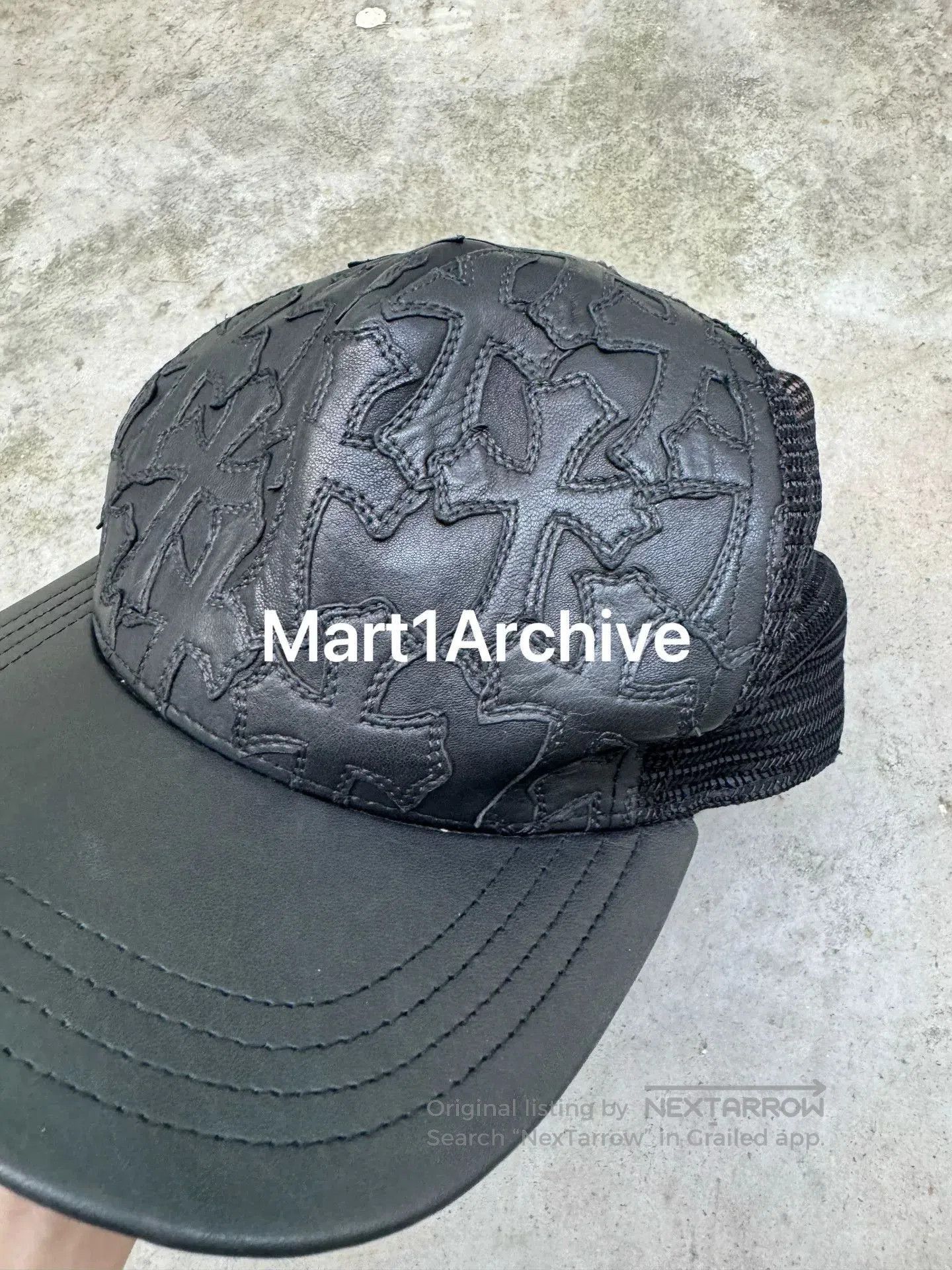 Chrome Hearts Chrome Hearts Cross Print Leather Baseball Cap. Size ONE SIZE - 2 Thumbnail
