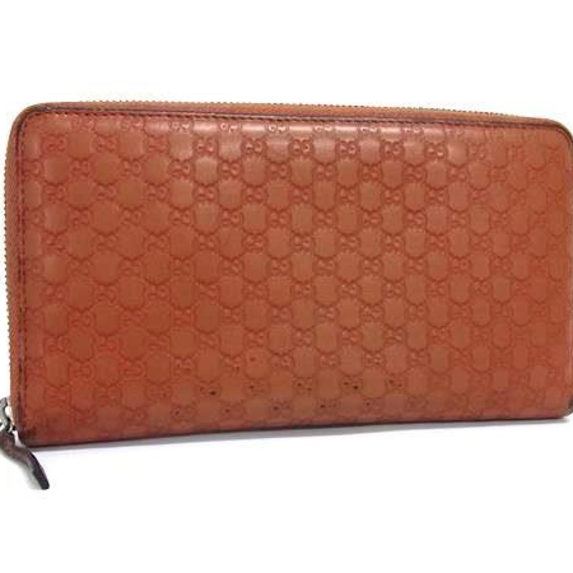 Gucci GUCCI Micro Guccissima Organizer Long Wallet 233194 Brown Leather Round for Men and Women Size ONE SIZE - 1 Thumbnail