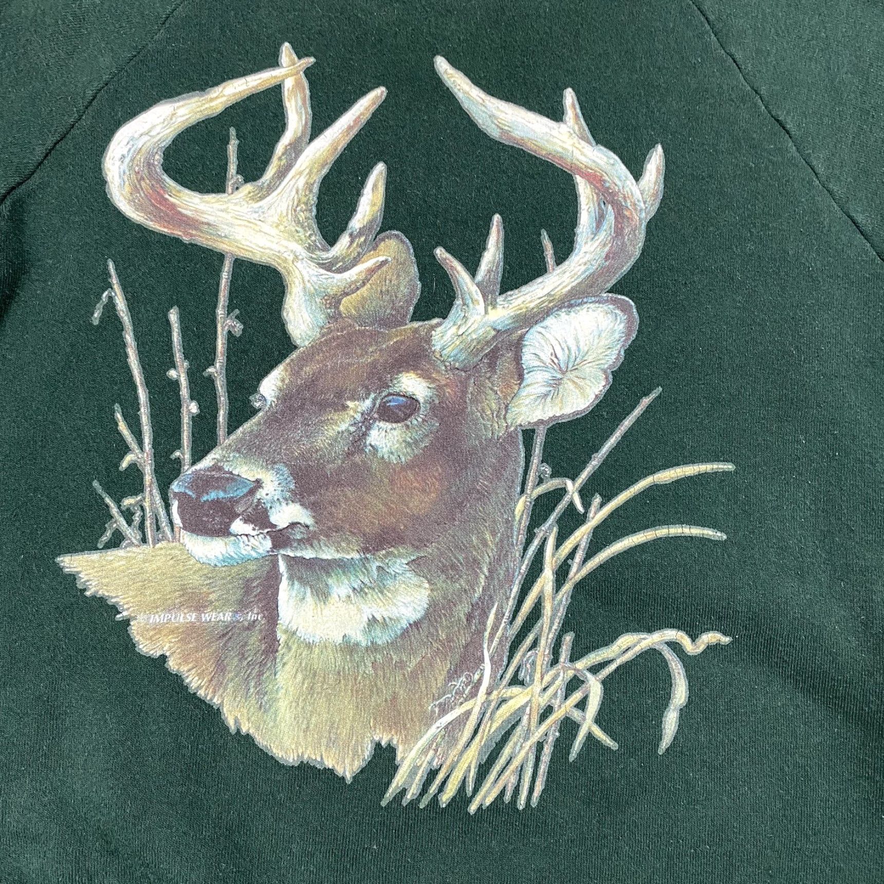Fruit Of The Loom VINTAGE Fruit of the Loom BIG BUCK Hunting Graphic Sweatshirt L Green Long Sleeve Pullover Mens Size US L / EU 52-54 / 3 - 2 Thumbnail