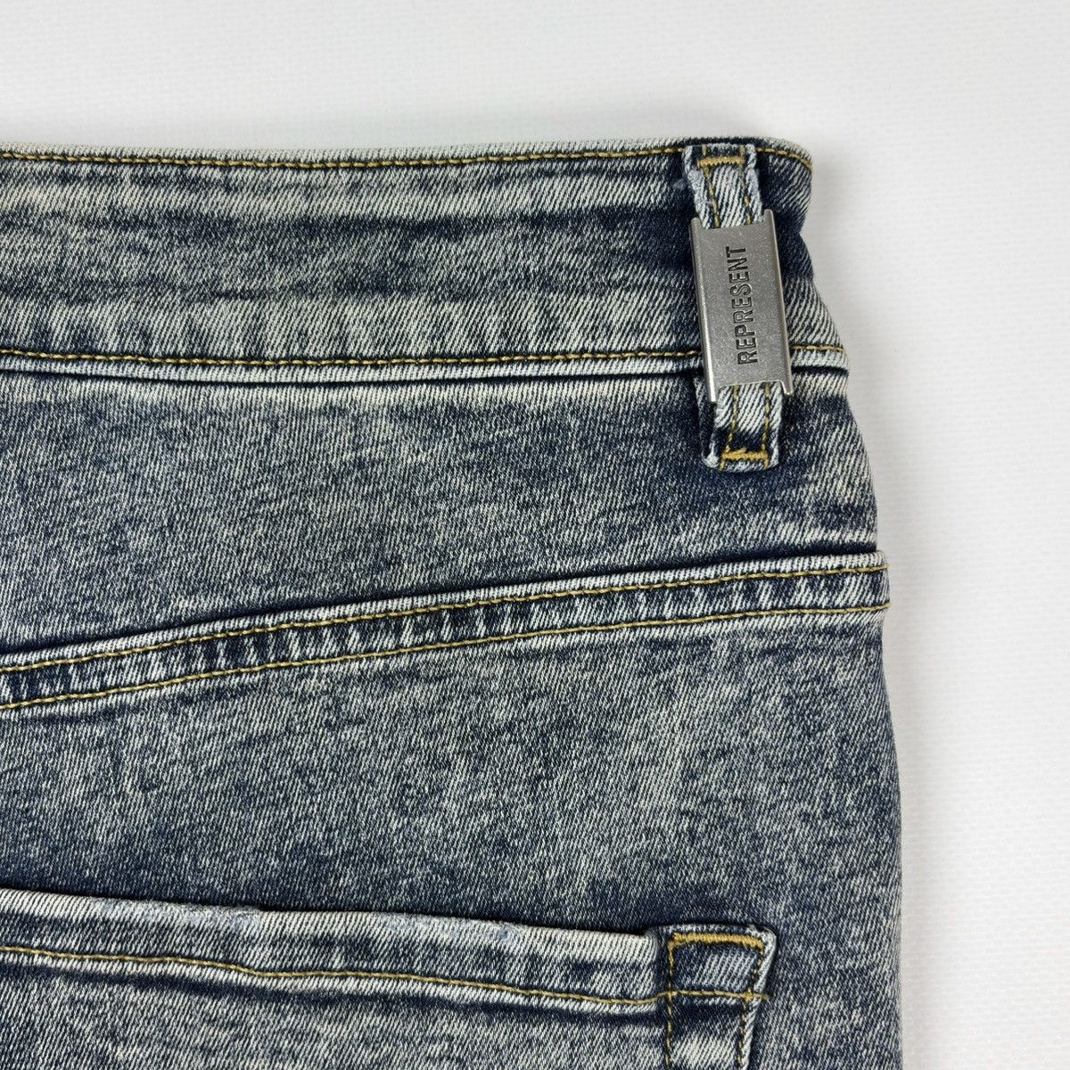 Represent Clo. Represent Destroyer Denim Jeans Blue Cream Slim Jeans Size US 32 / EU 48 - 11 Thumbnail