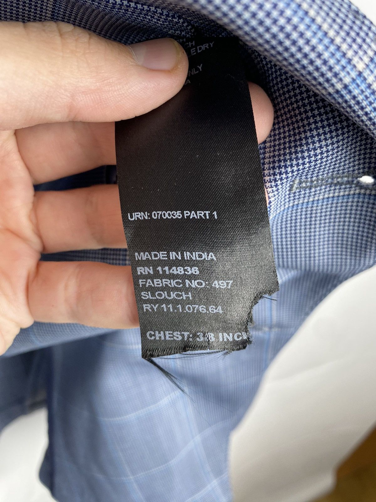 Designer Piserro Check Blazer Linen-Wool-Polyester Double-Breasted Size 38R - 11 Thumbnail