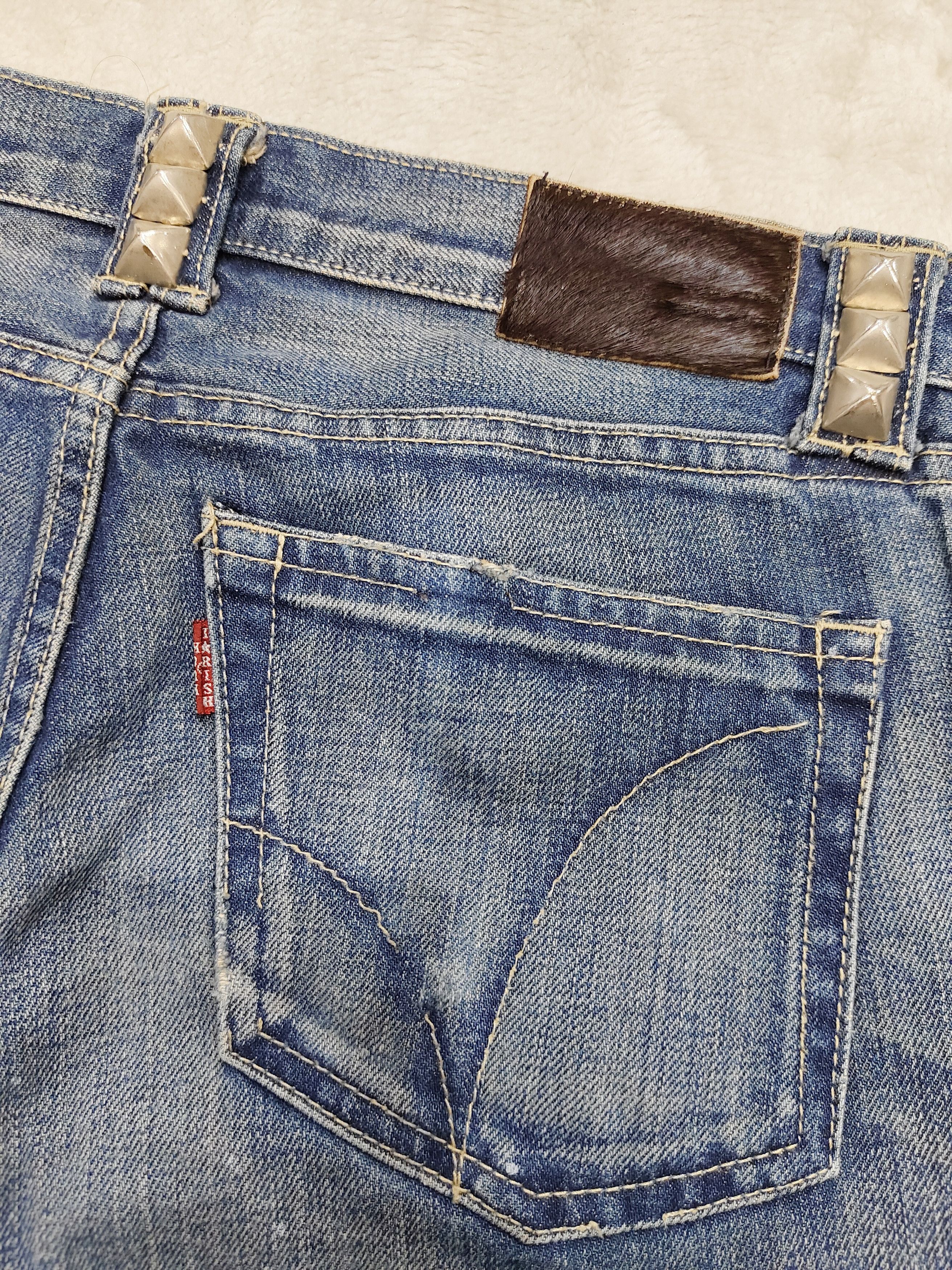 Japanese Brand Rare I*rish🇯🇵 Pacthwork Paint Splatter Punk Studded Jeans Size US 30 / EU 46 - 5 Thumbnail