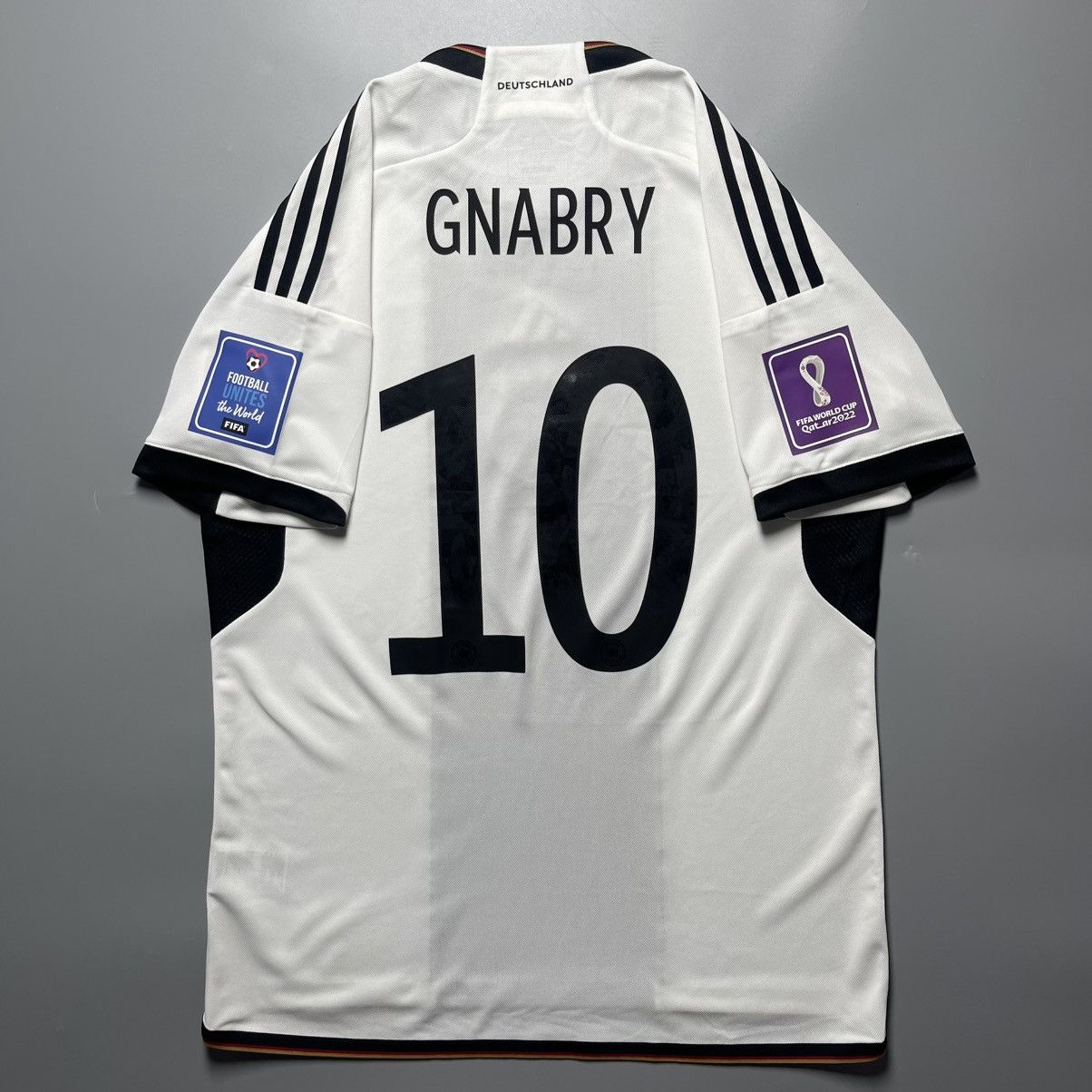 Adidas GERMANY ADIDAS 2022 WORLD CUP SOCCER HOME JERSEY #10 GNABRY Size US L / EU 52-54 / 3 - 1 Thumbnail