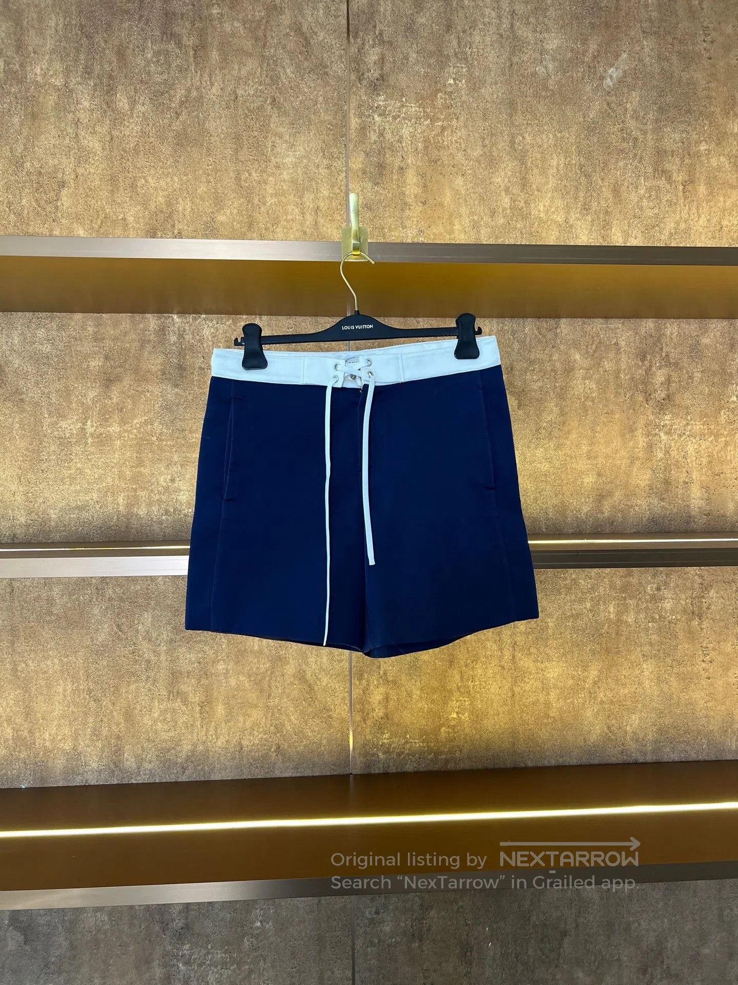 Miu Miu Miumiu White Navy Colorblock Shorts. Size 39" - 1 Thumbnail