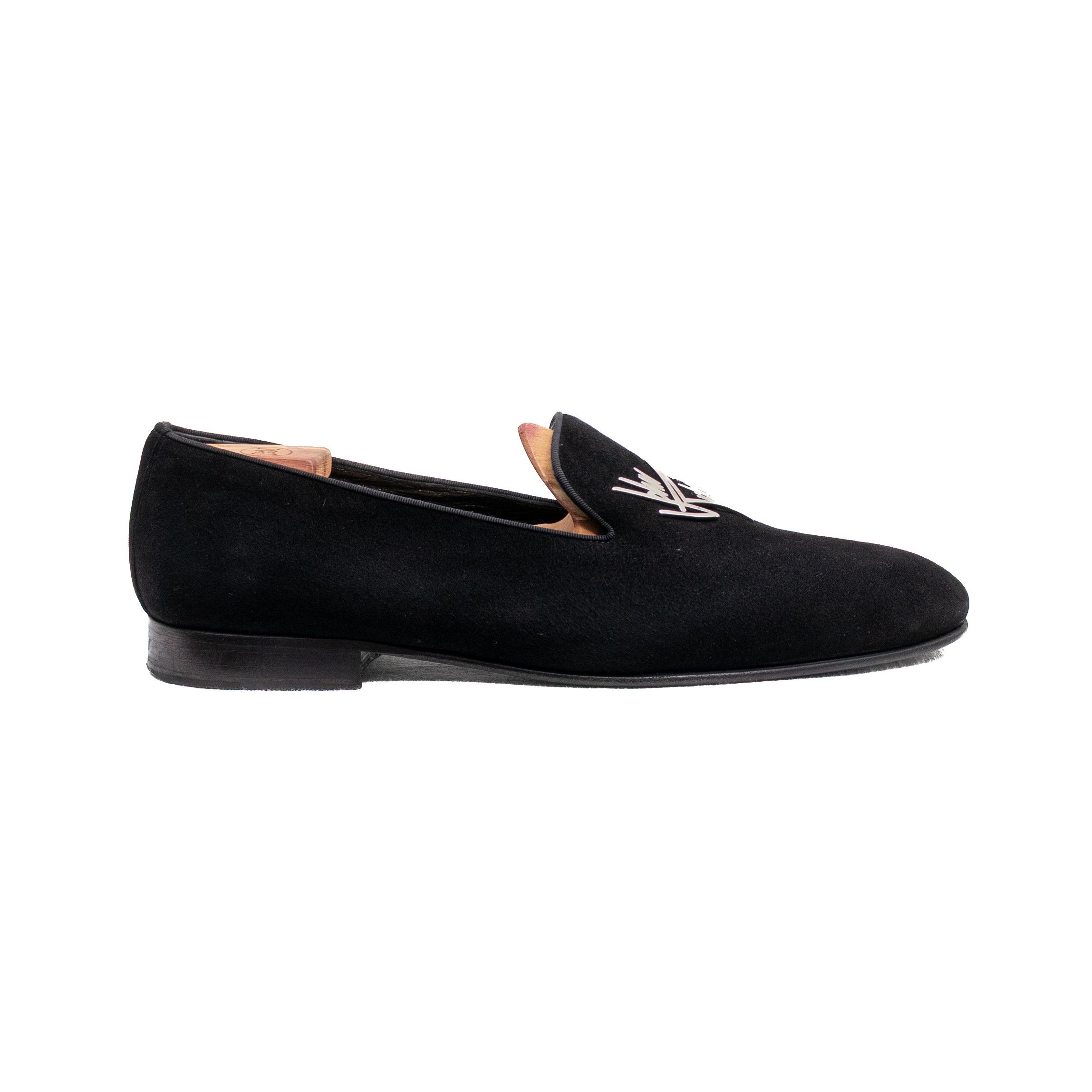 John Richmond John Richmond Men’s Black Suede Loafers – Metal Logo SZ 10 Size US 10 / EU 43 - 3 Thumbnail