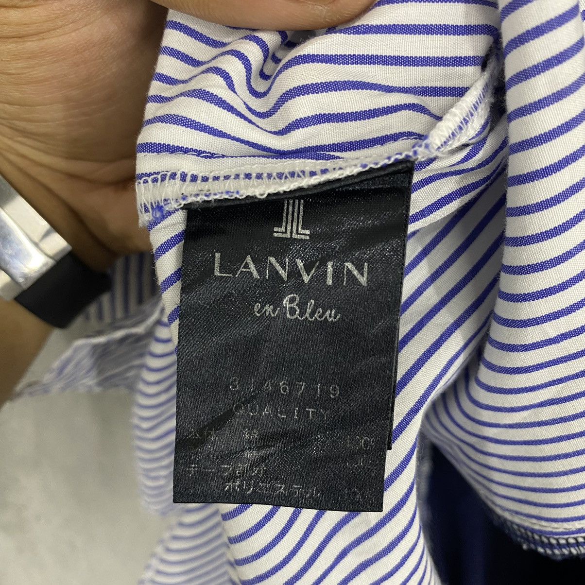 Lanvin 🔥 RARE LANVIN BLUE STRIPE SHIRT Size 4XL / US 24-26 - 10 Thumbnail