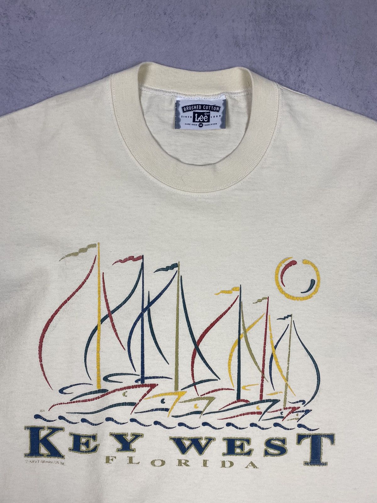 Lee × Vintage Vintage Lee Key West Florida Madi In USA Tee 80s rare Size US M / EU 48-50 / 2 - 5 Thumbnail