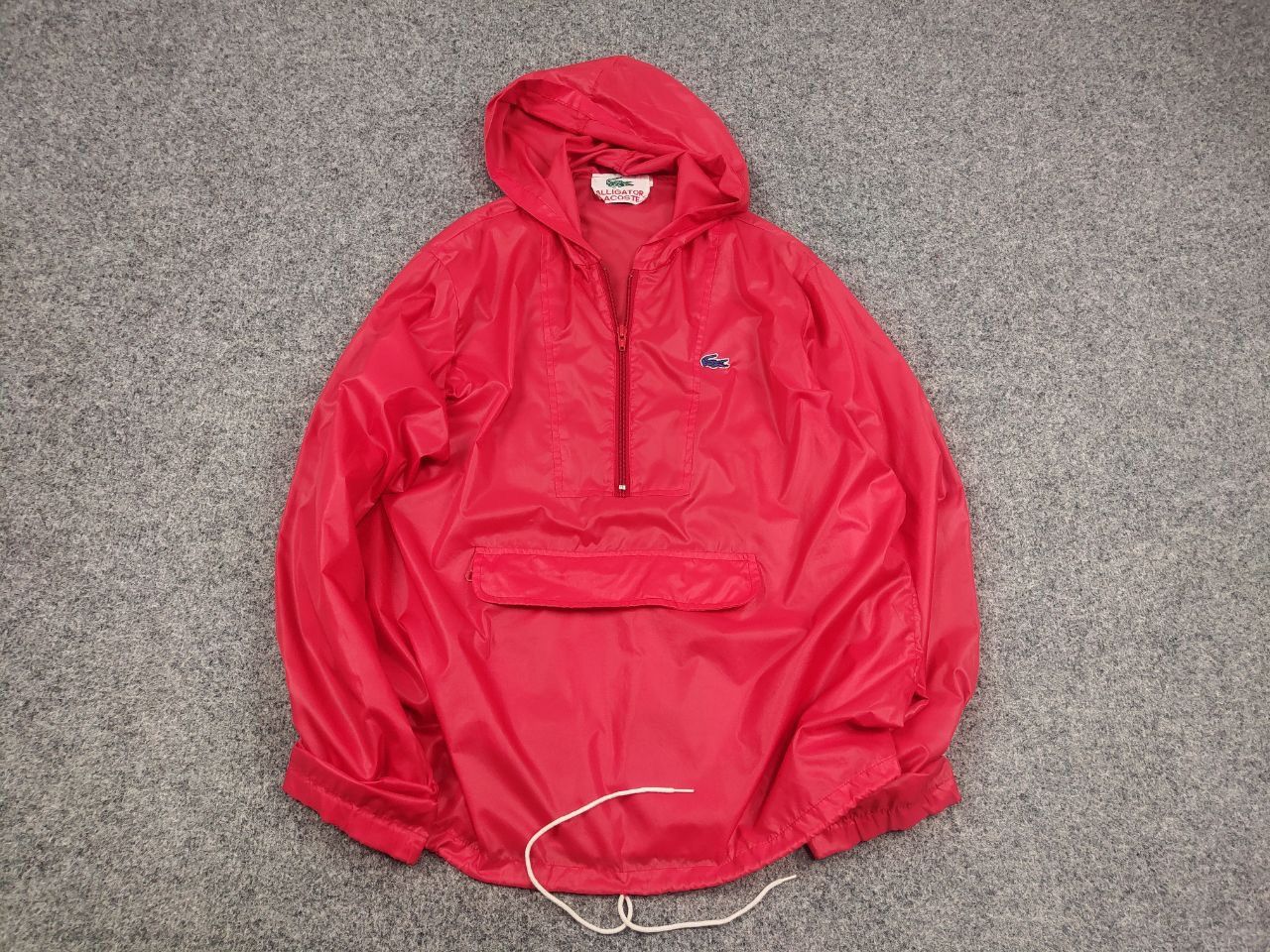 Lacoste Vintage 80's lacoste Alligator Nylon Red Light Zip Jacket Size US L / EU 52-54 / 3 - 2 Thumbnail