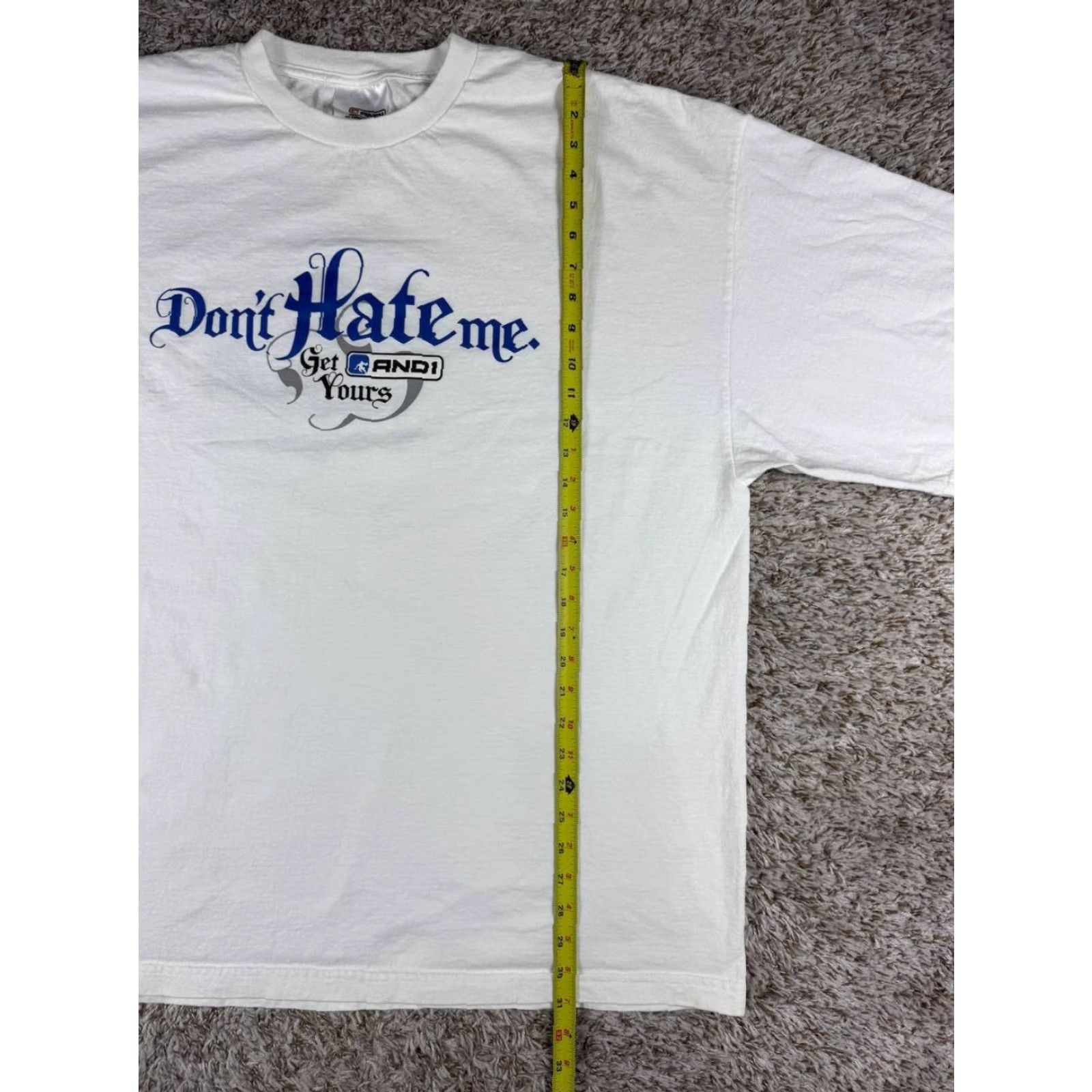 Vintage VINTAGE AND1 T-Shirt 2XL White Men Crew Neck Short Sleeve Hip Hop Dont Hate Me Because You Aint Me Tee Size US XXL / EU 58 / 5 - 4 Thumbnail