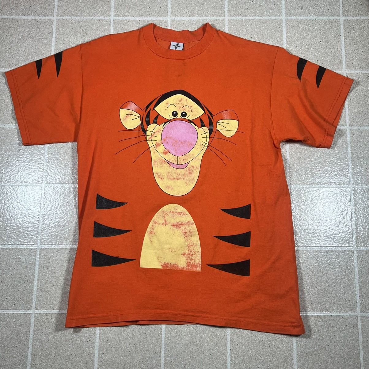 Disney × Vintage Vintage Tigger Face All Over Print Aop Tshirt Y2k Size Large Size US L / EU 52-54 / 3 - 1 Thumbnail