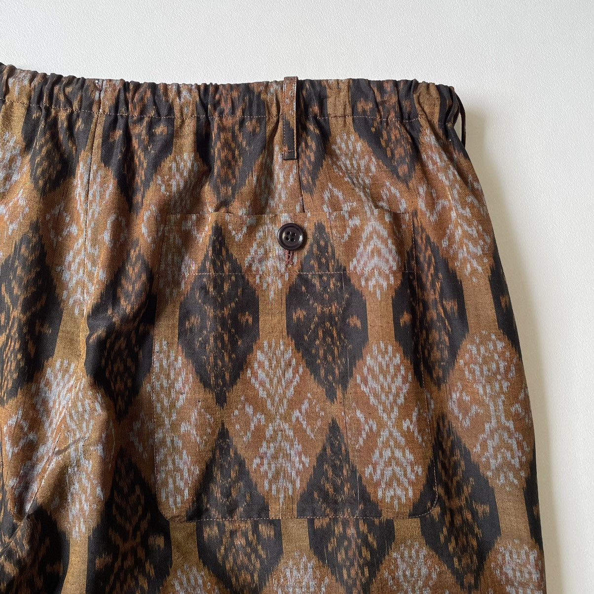 Dries Van Noten IKAT Weave Silk Mix Wide Leg Pants Size US 36 / EU 52 - 14 Thumbnail