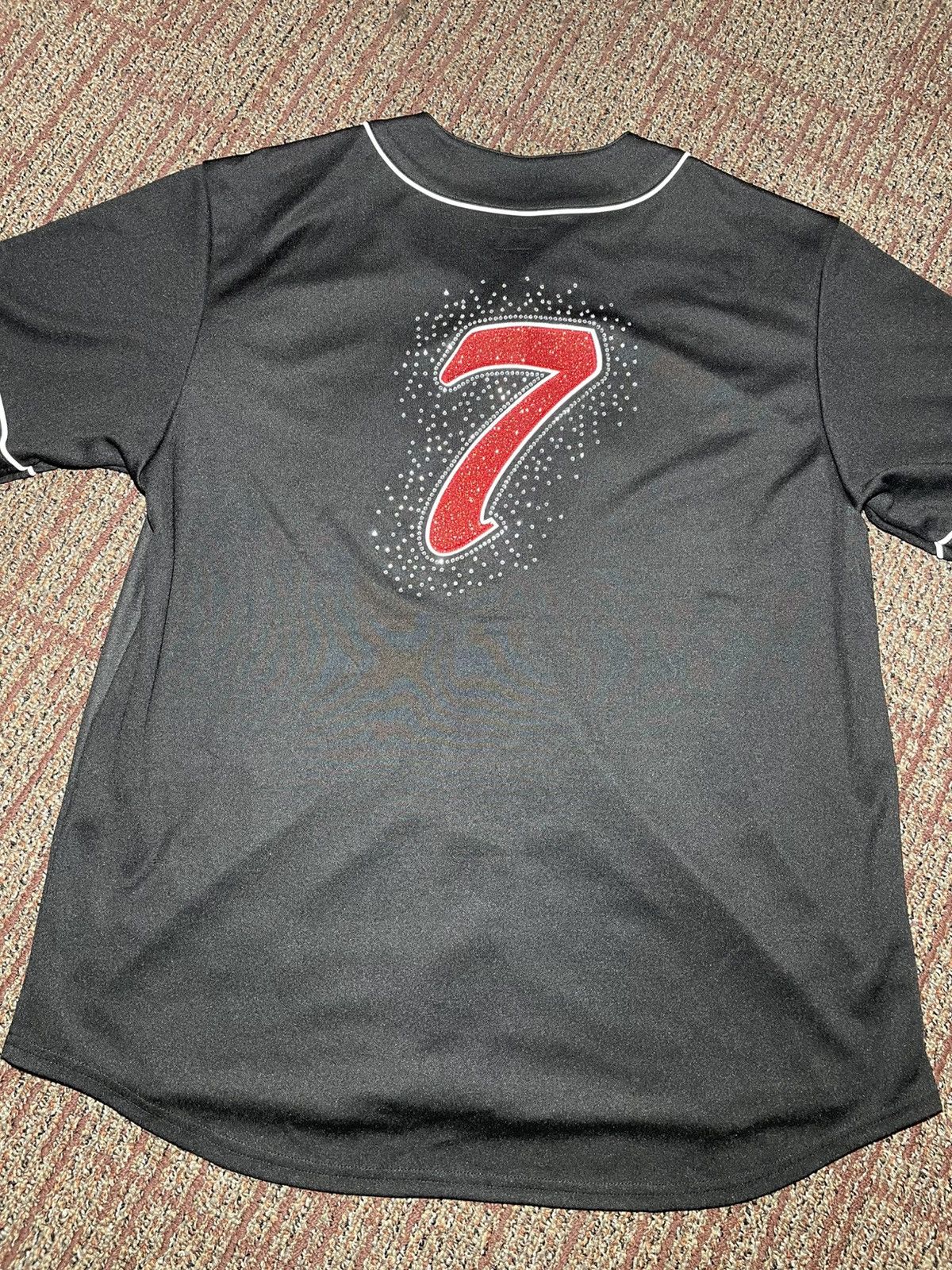 Supreme Supreme Rhinestone Baseball Jersey (Large) Size US L / EU 52-54 / 3 - 3 Thumbnail