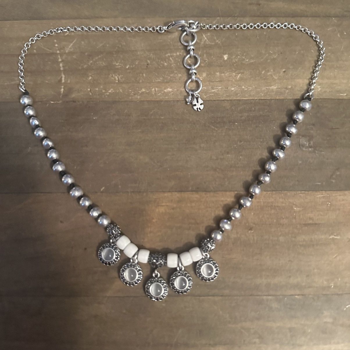 Lucky Brand Lucky Brand silver tone beaded dangle necklace Size ONE SIZE - 2 Thumbnail