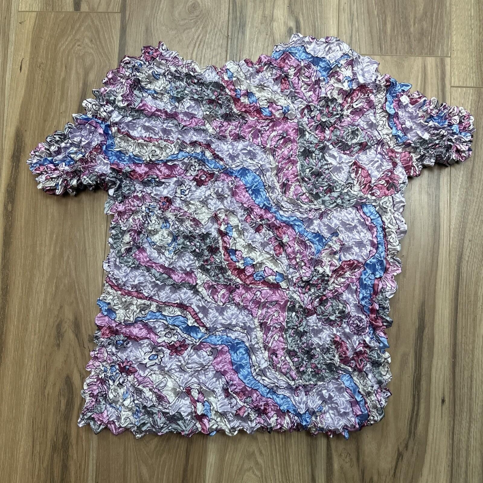 FCUK Satin Green Pink Purple Popcorn Magic Stretch Top Fairy Size ONE SIZE - 4 Thumbnail