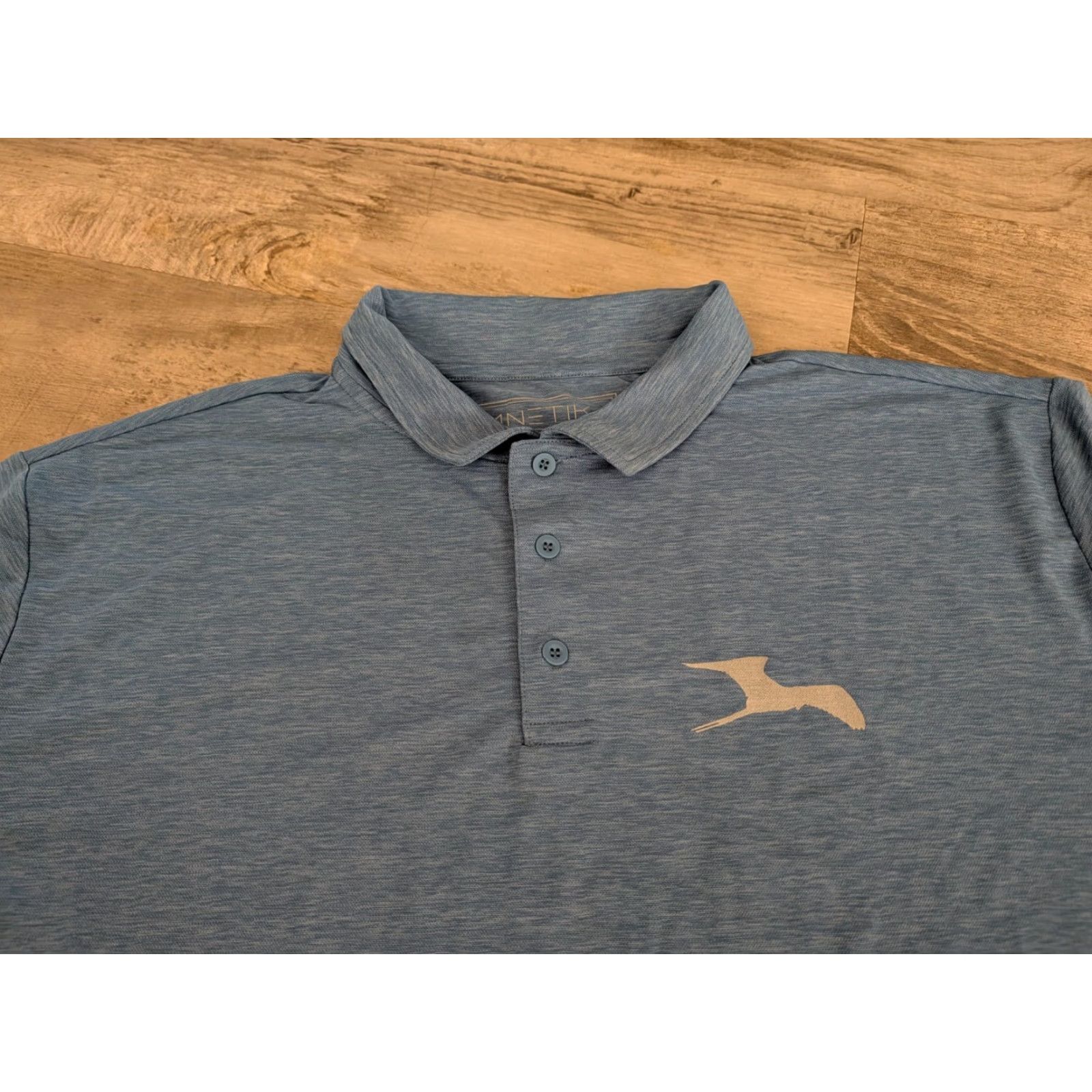 Vintage NWT Anetik Polo Shirt Mens 2XL Blue Performance UPF 30+ Vint Tech Read Size US XXL / EU 58 / 5 - 4 Thumbnail