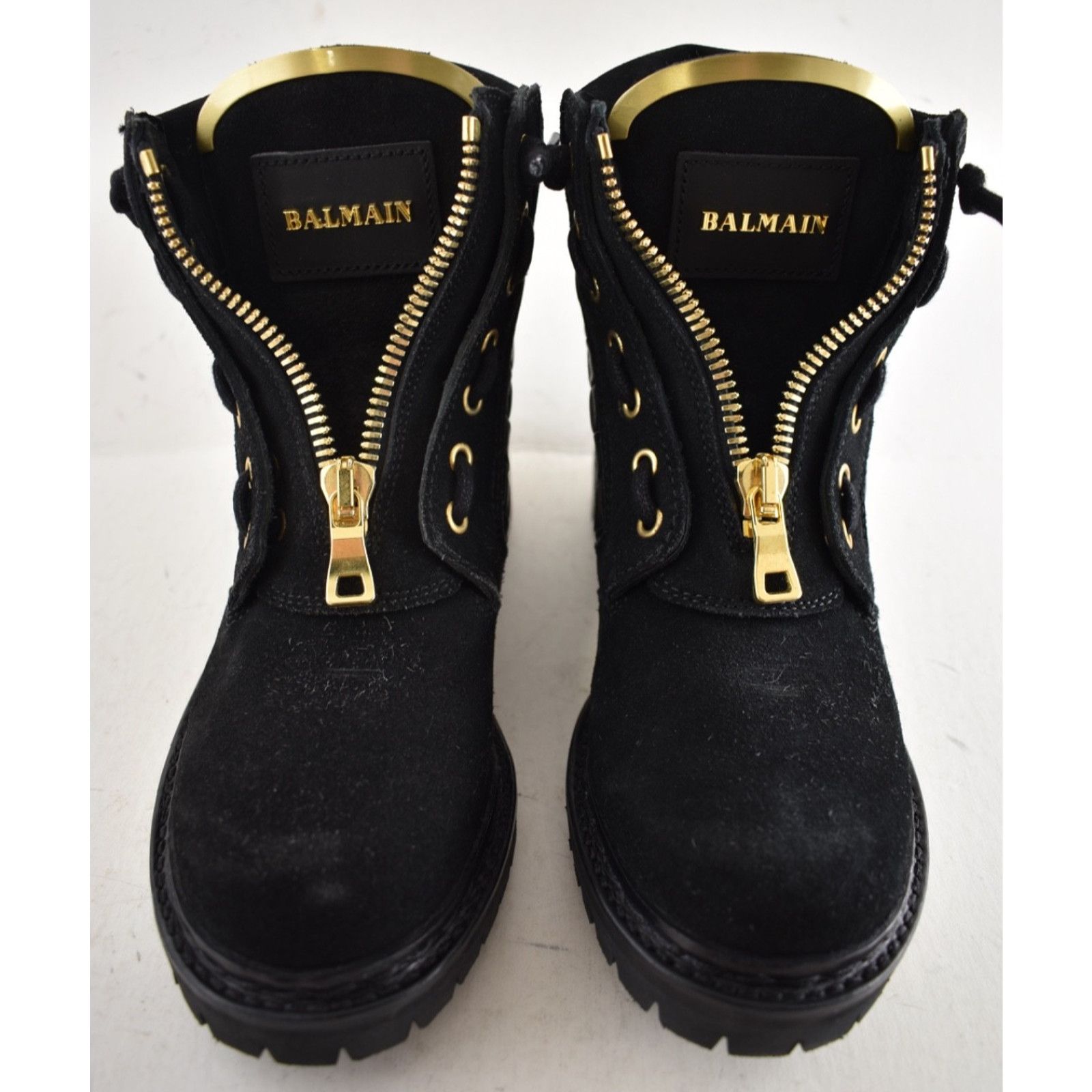 Balmain Balmain Taiga Ranger Leather Suede Gold Zipper Boots 36 Size US 6 / IT 36 - 5 Thumbnail
