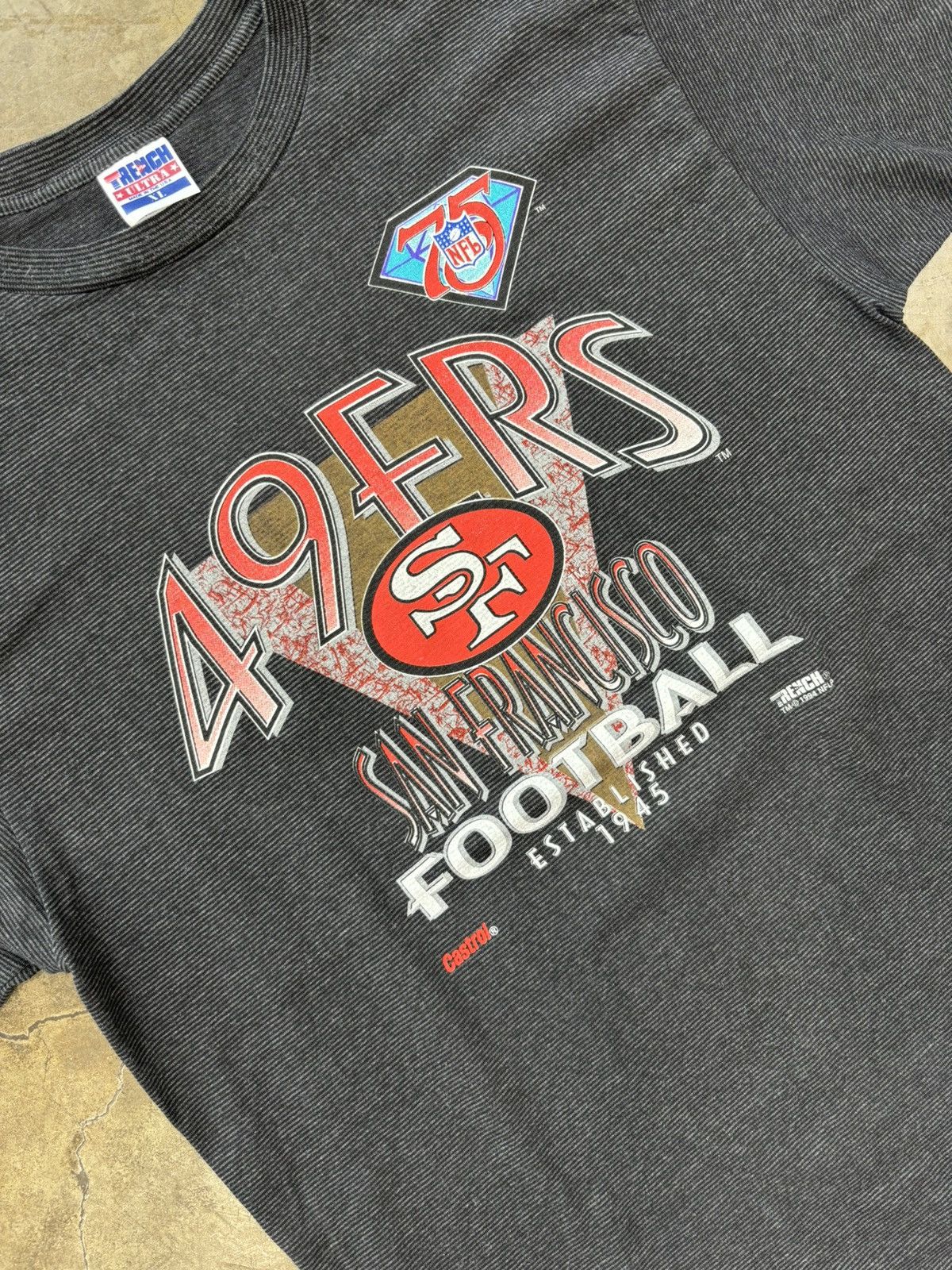 NFL × Vintage Vintage 1994 NFL San Francisco Stripe Tee Single Size US XL / EU 56 / 4 - 1 Thumbnail