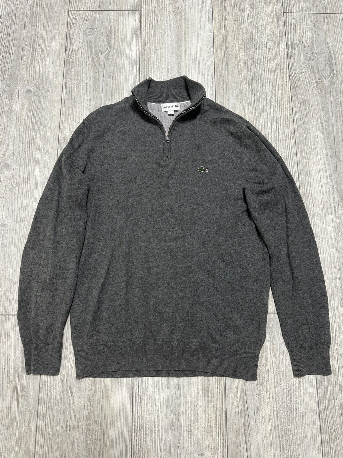 Lacoste Lacoste Vintage Sweater Grey 1/4 Zip M Casual Size US M / EU 48-50 / 2 - 1 Thumbnail