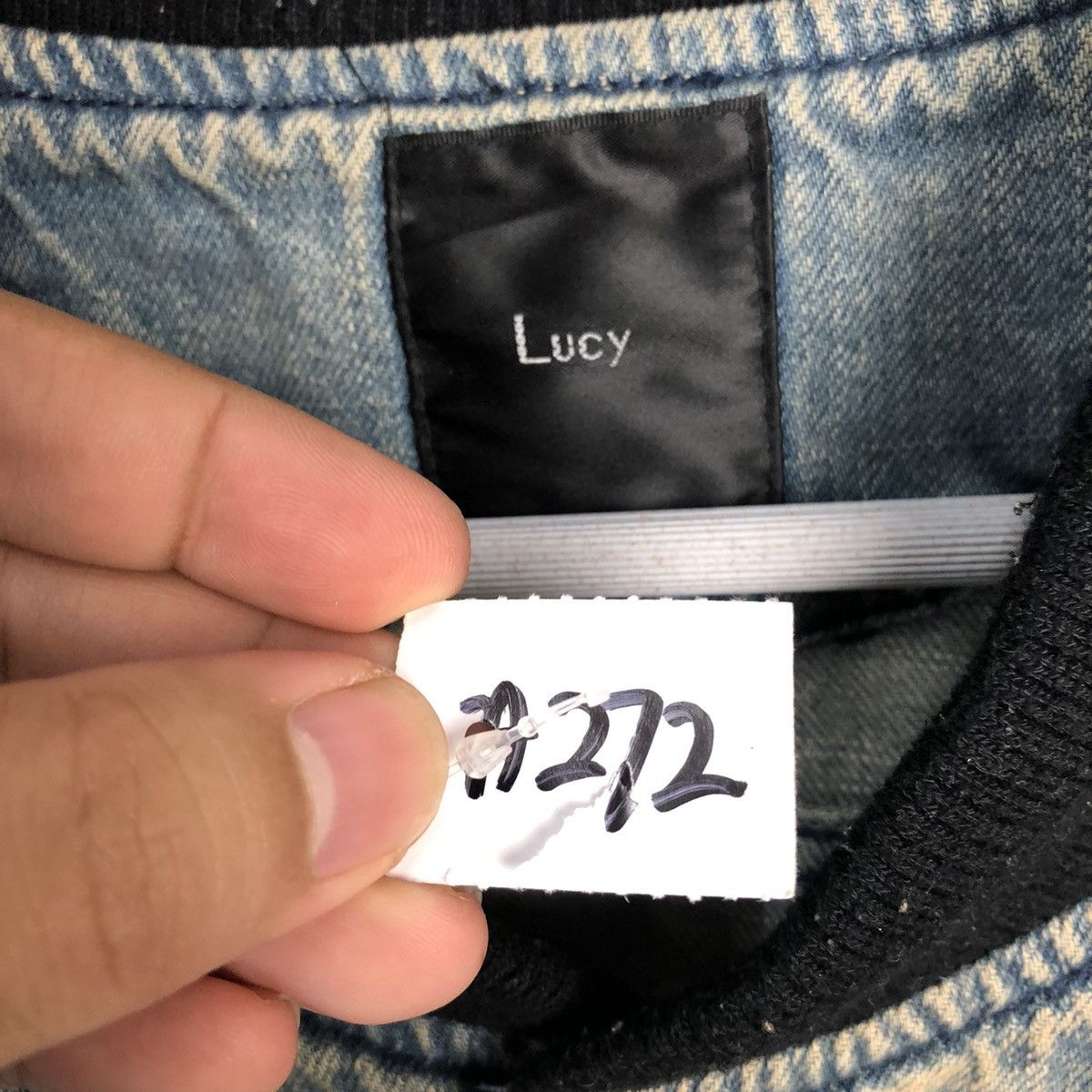 Japanese Brand Lucy Blue denim Bombers Jacket varsity #A272 Size US M / EU 48-50 / 2 - 11 Thumbnail