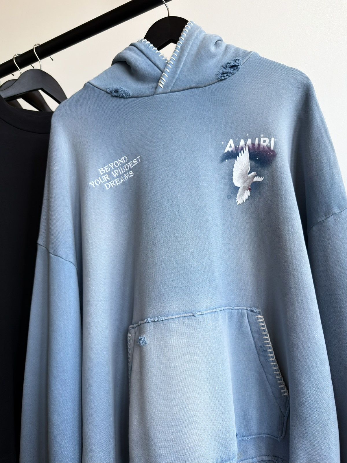 Amiri Amiri Eternal Dove Embroidered Butterfly Hoodie Size US L / EU 52-54 / 3 - 2 Thumbnail