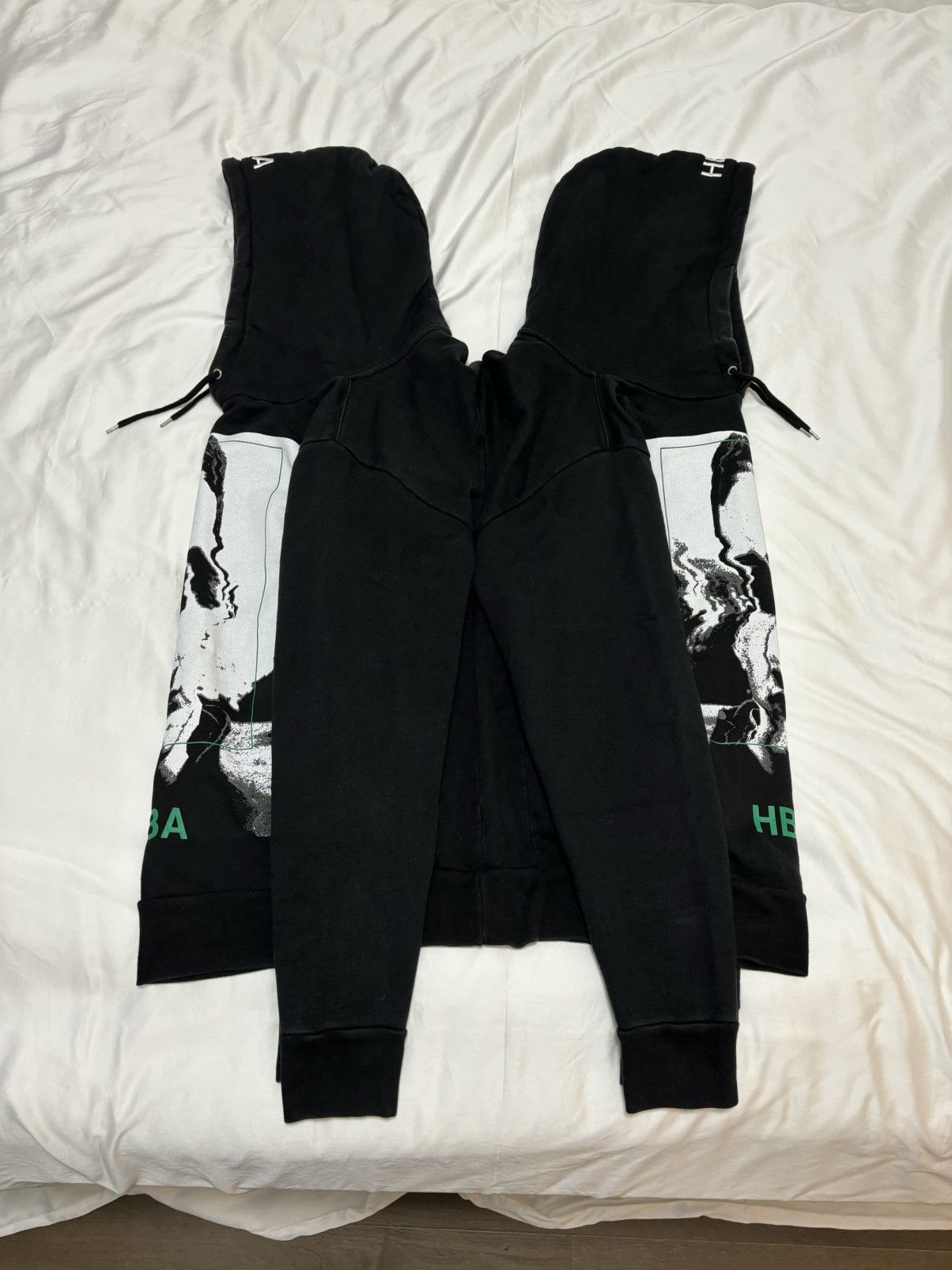 Pre-owned Hood By Air Twins Hoodie In Black