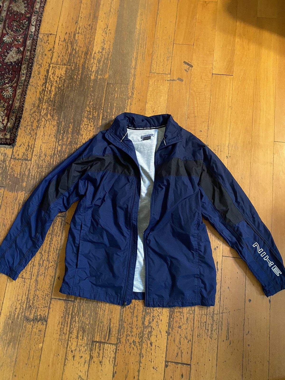 Designer × Nike nike navy windbreaker track jacket Size US M / EU 48-50 / 2 - 2 Thumbnail