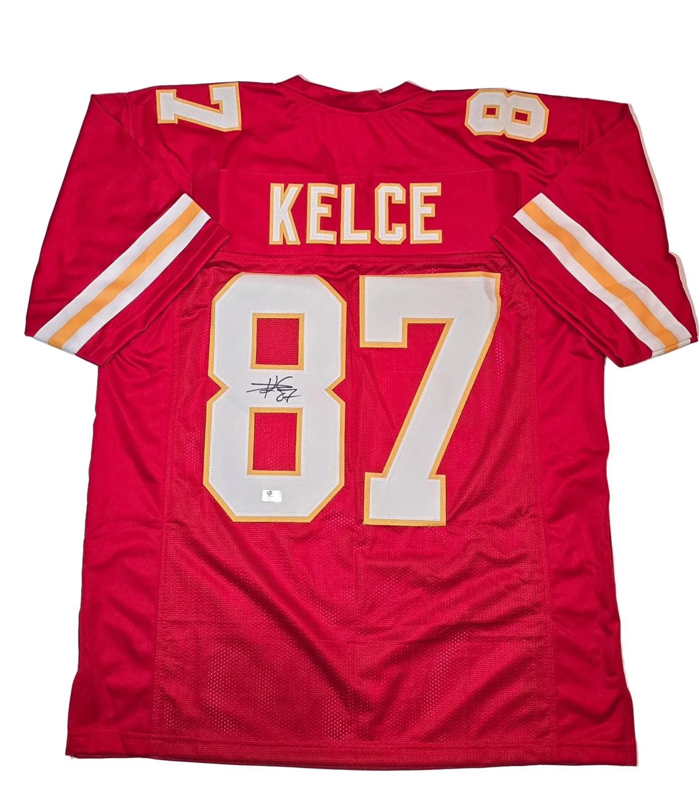 Other Travis Kelce Chiefs Signed Football Jersey coa (XL) Size ONE SIZE - 2 Thumbnail