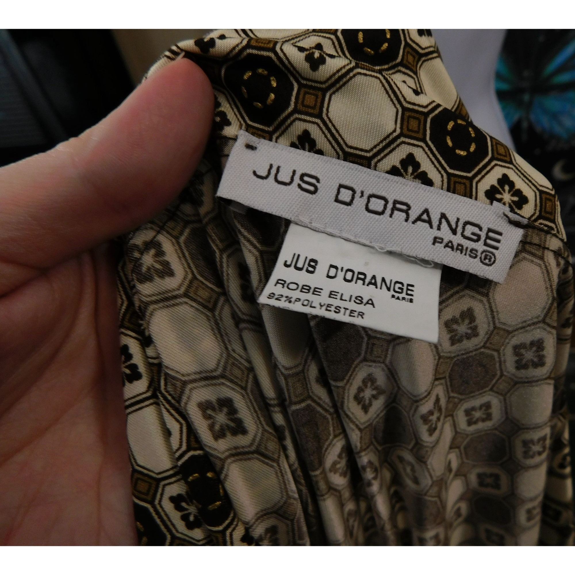 Other Vintage Jus D'Orange Paris 70s Style Wrap Dress Size S / US 4 / IT 40 - 4 Thumbnail