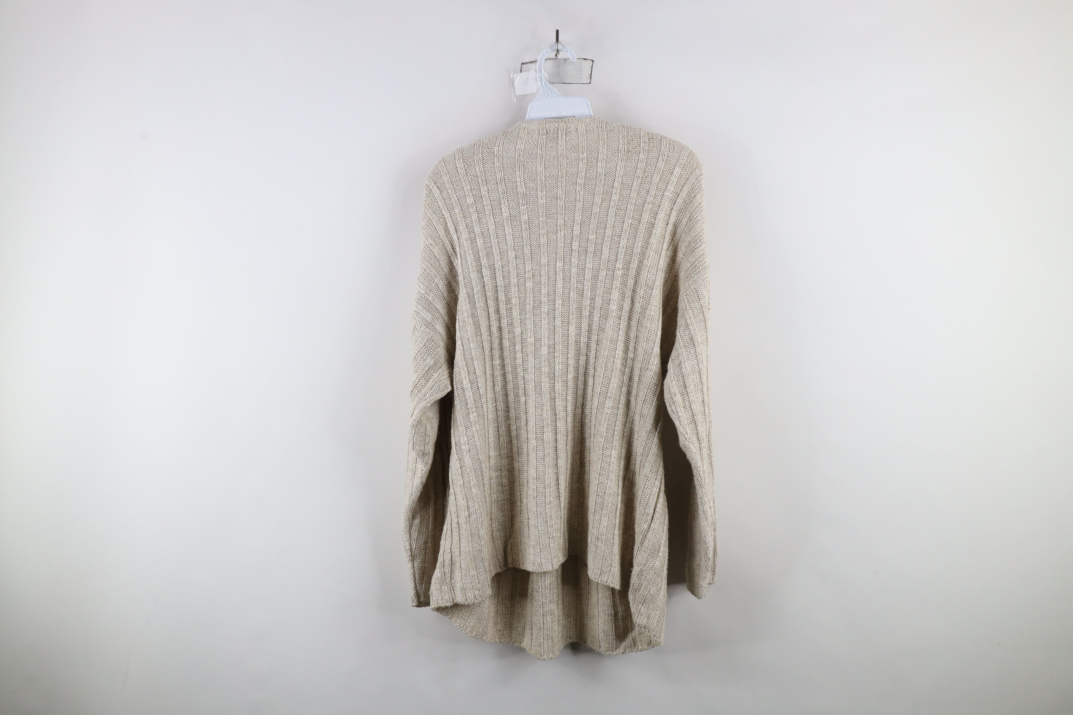 Vintage Vintage 90s Streetwear Ribbed Knit Sweater Oatmeal Brown USA Size S / US 4 / IT 40 - 7 Thumbnail
