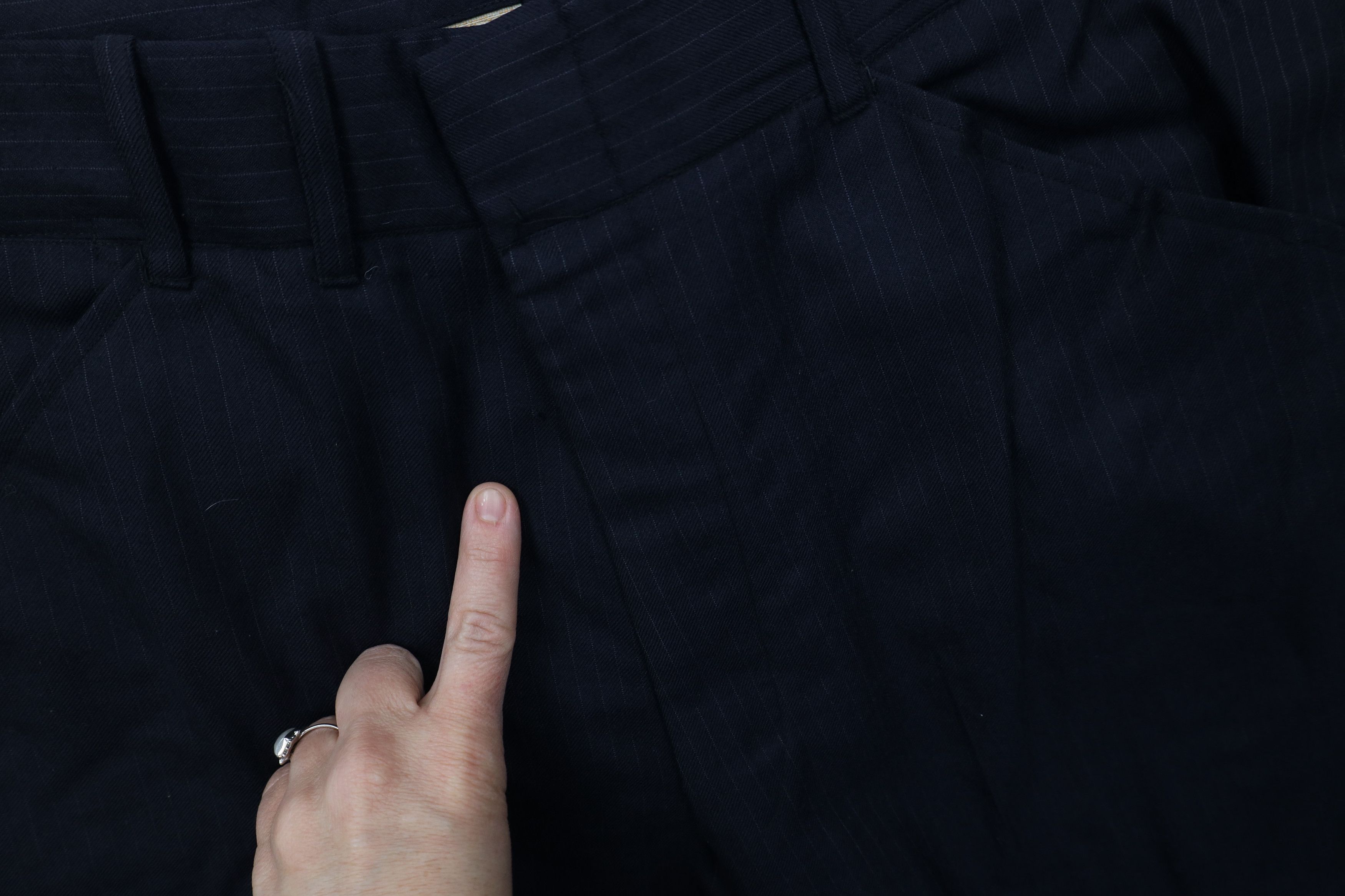Vintage Vintage 70s Streetwear Wool Striped Wide Leg Chino Pants Size US 38 / EU 54 - 7 Thumbnail