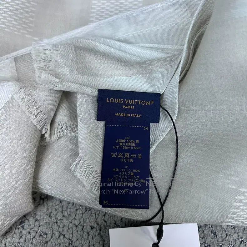 Louis Vuitton Louis Vuitton Grey jacquard design cotton velvet scarf Size ONE SIZE - 2 Thumbnail