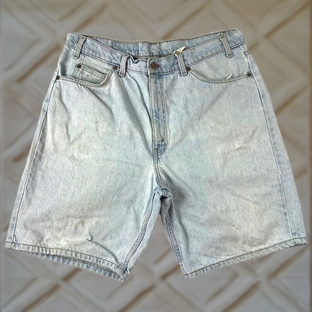 Levi's VINTAGE Levi's 550 Orange Tab Denim Shorts Cargo Men 38 Blue 70s Relaxed Fit Shorts Size US 38 / EU 54 - 1 Thumbnail