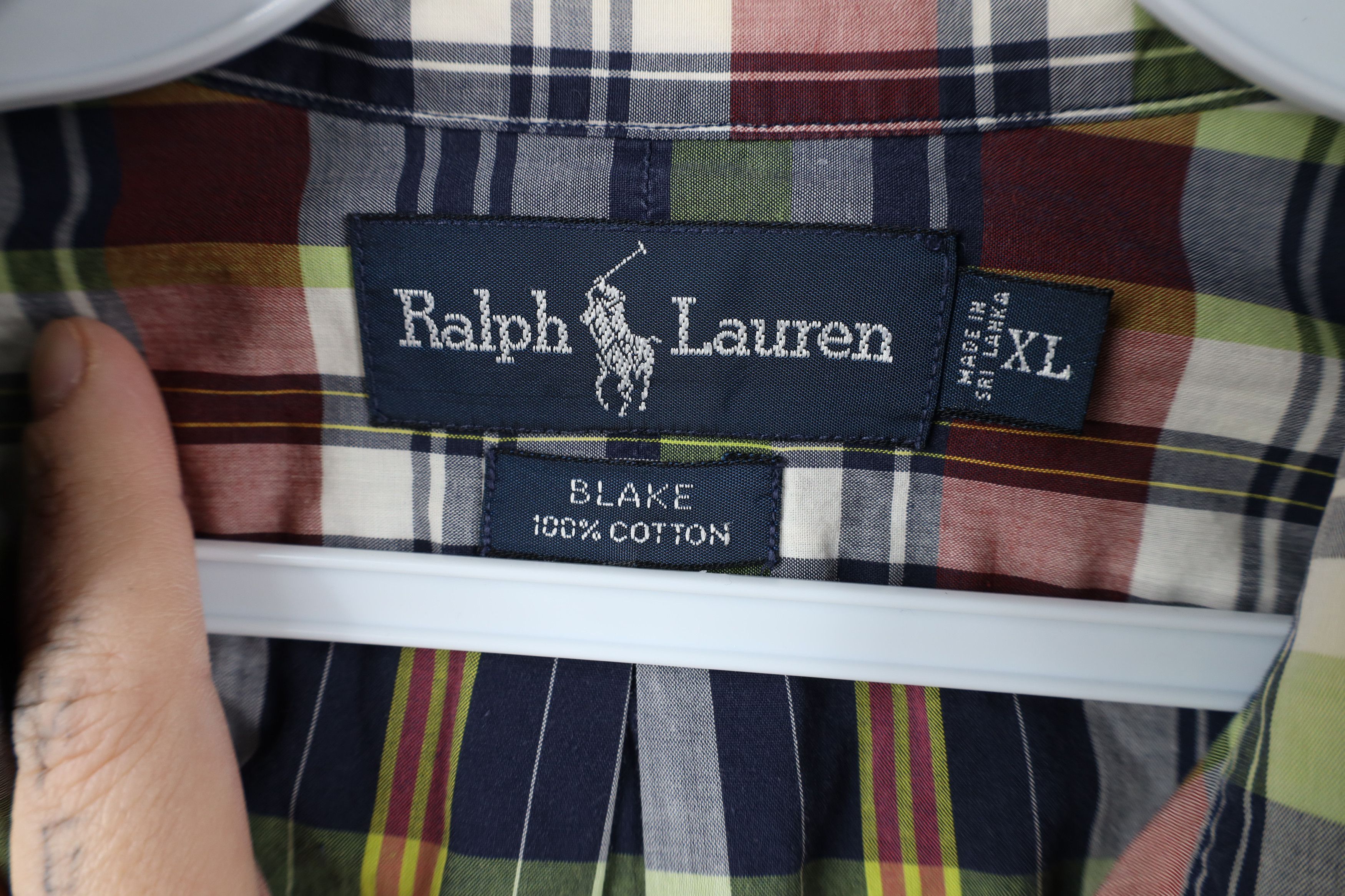 Ralph Lauren × Vintage Vintage 90s Ralph Lauren Plaid Button Down Shirt Cotton Size US XL / EU 56 / 4 - 8 Thumbnail