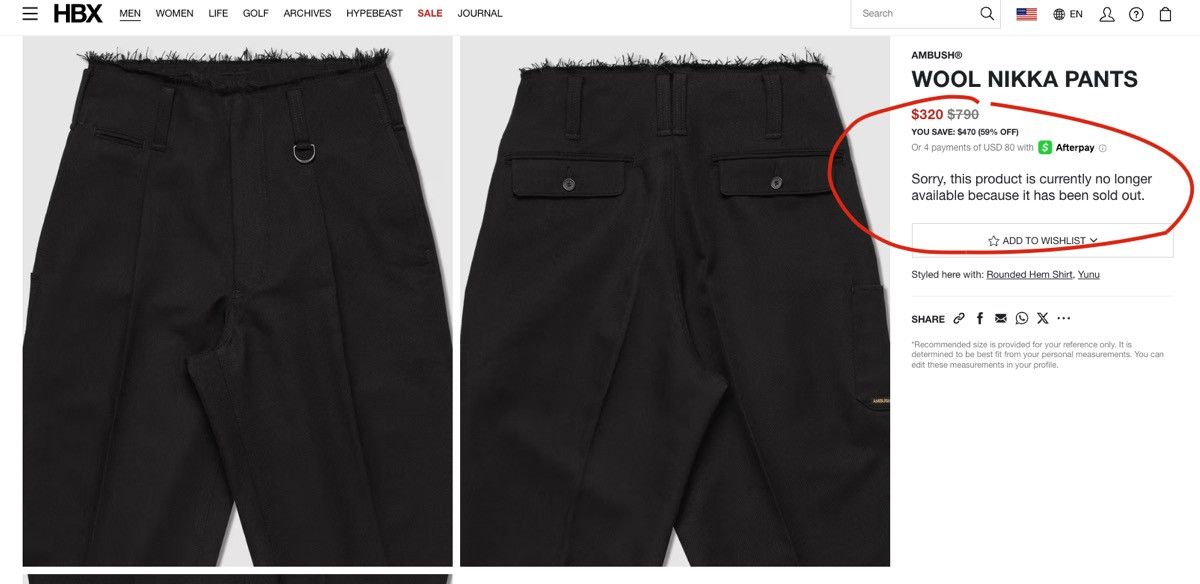 Ambush Design Wool Nikka Pants black Japan / japanese workwear silhouette Size US 30 / EU 46 - 3 Thumbnail