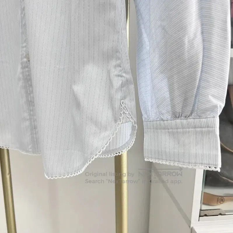 Burberry Burberry Light Blue Cotton Long Sleeve Shirt. Size XS / US 0-2 / IT 36-38 - 2 Thumbnail